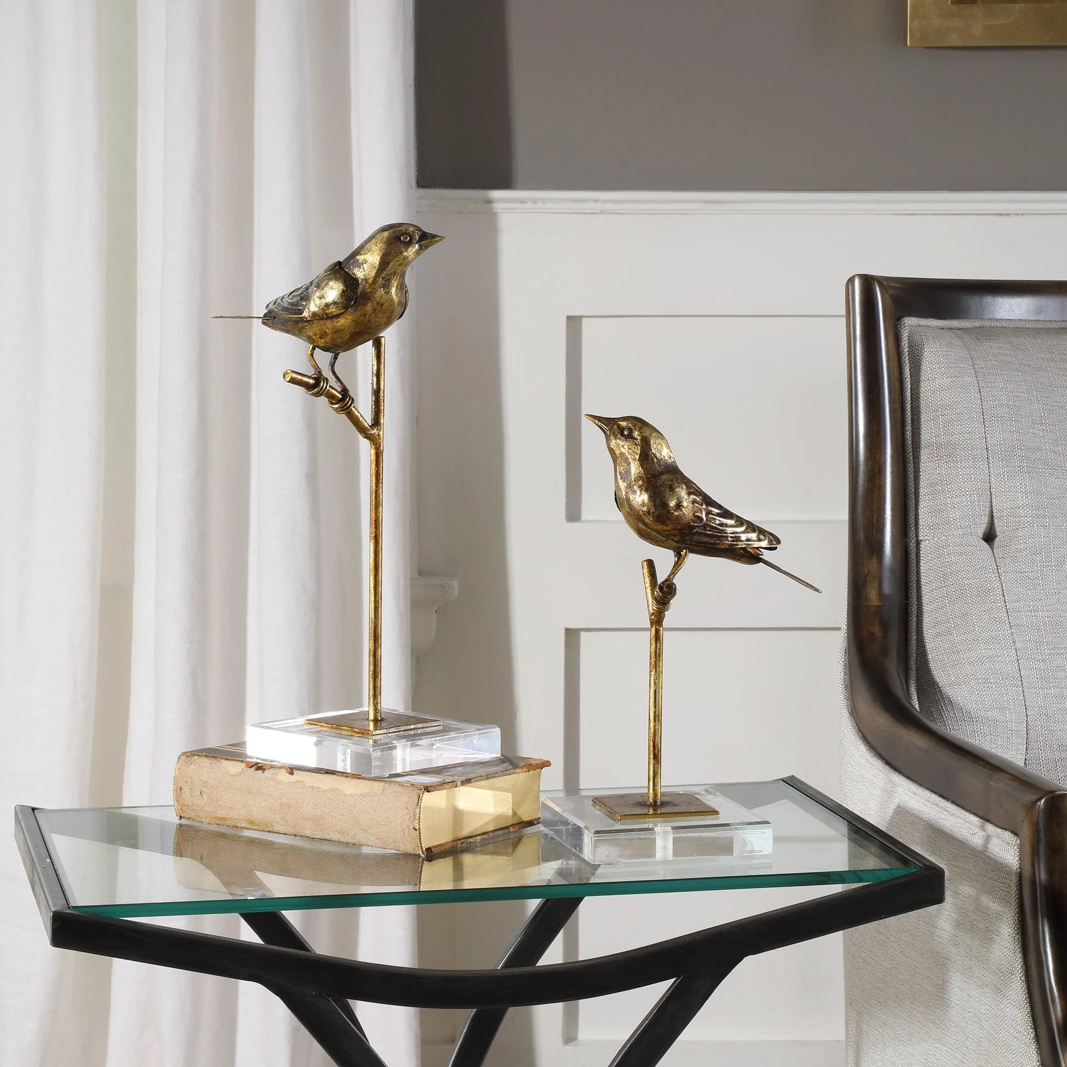 PASSERINES BIRD SCULPTURES SET OF 2 - Frankwebs