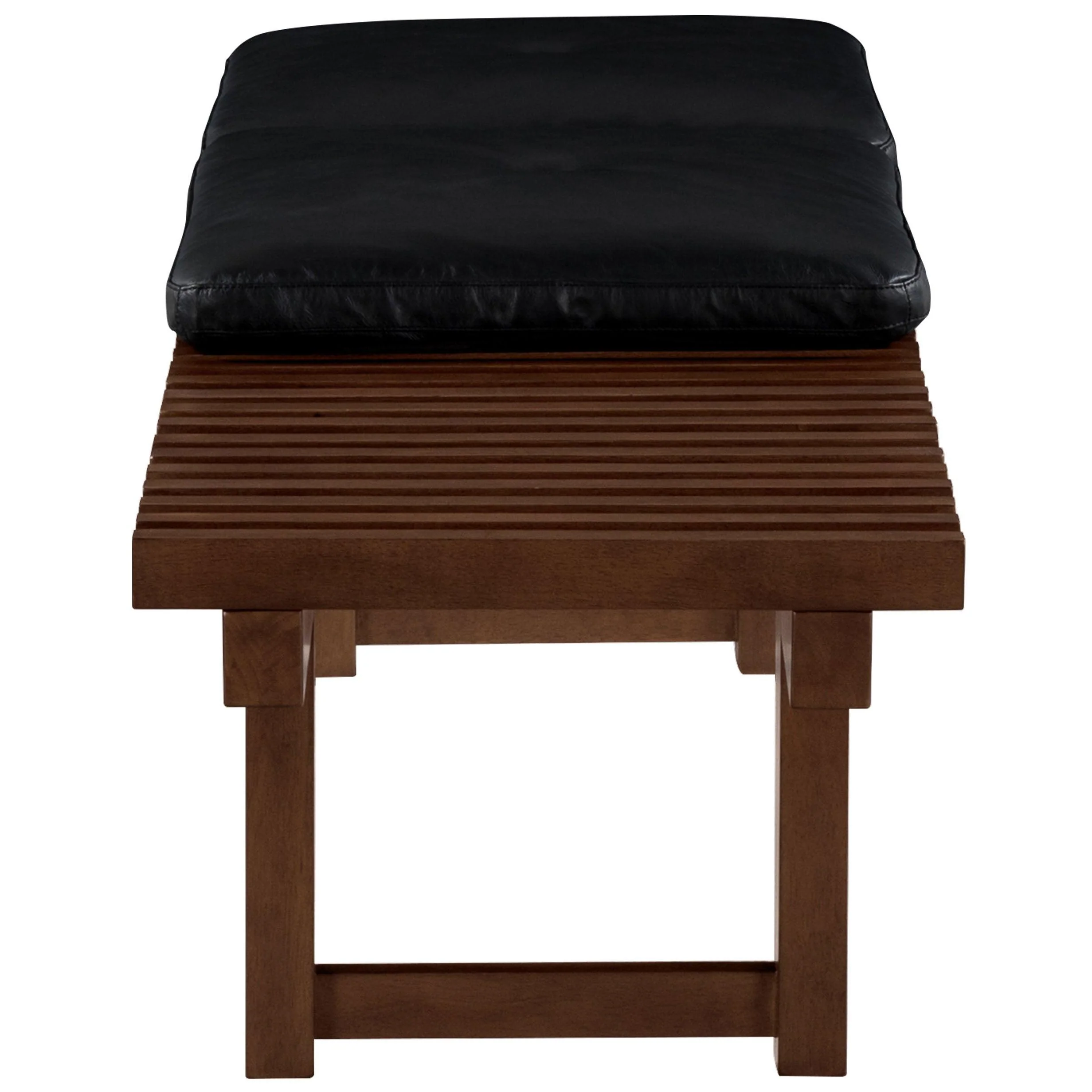 BOLIVAR LEATHER AND WOOD BENCH - Frankwebs