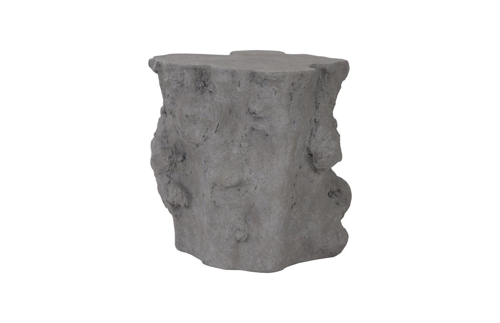 Log Side Table, Charcoal Stone - Frankwebs