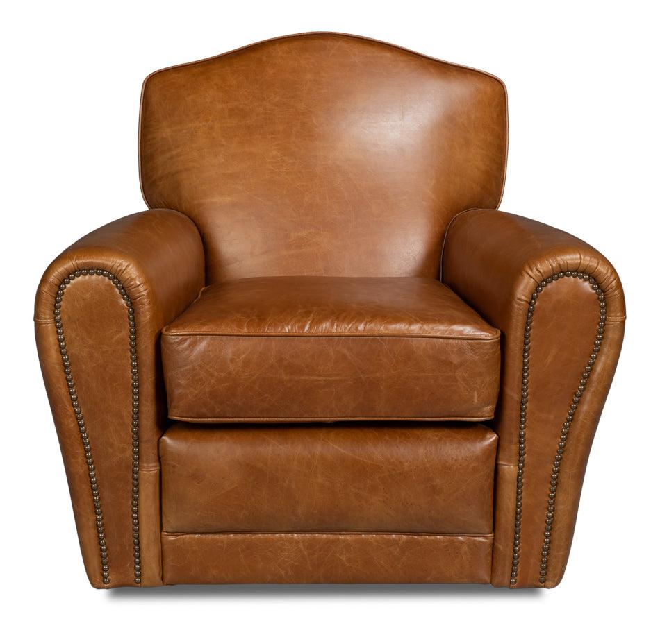 Elite French Club Swivel Chair Cuba Brn - Frankwebs