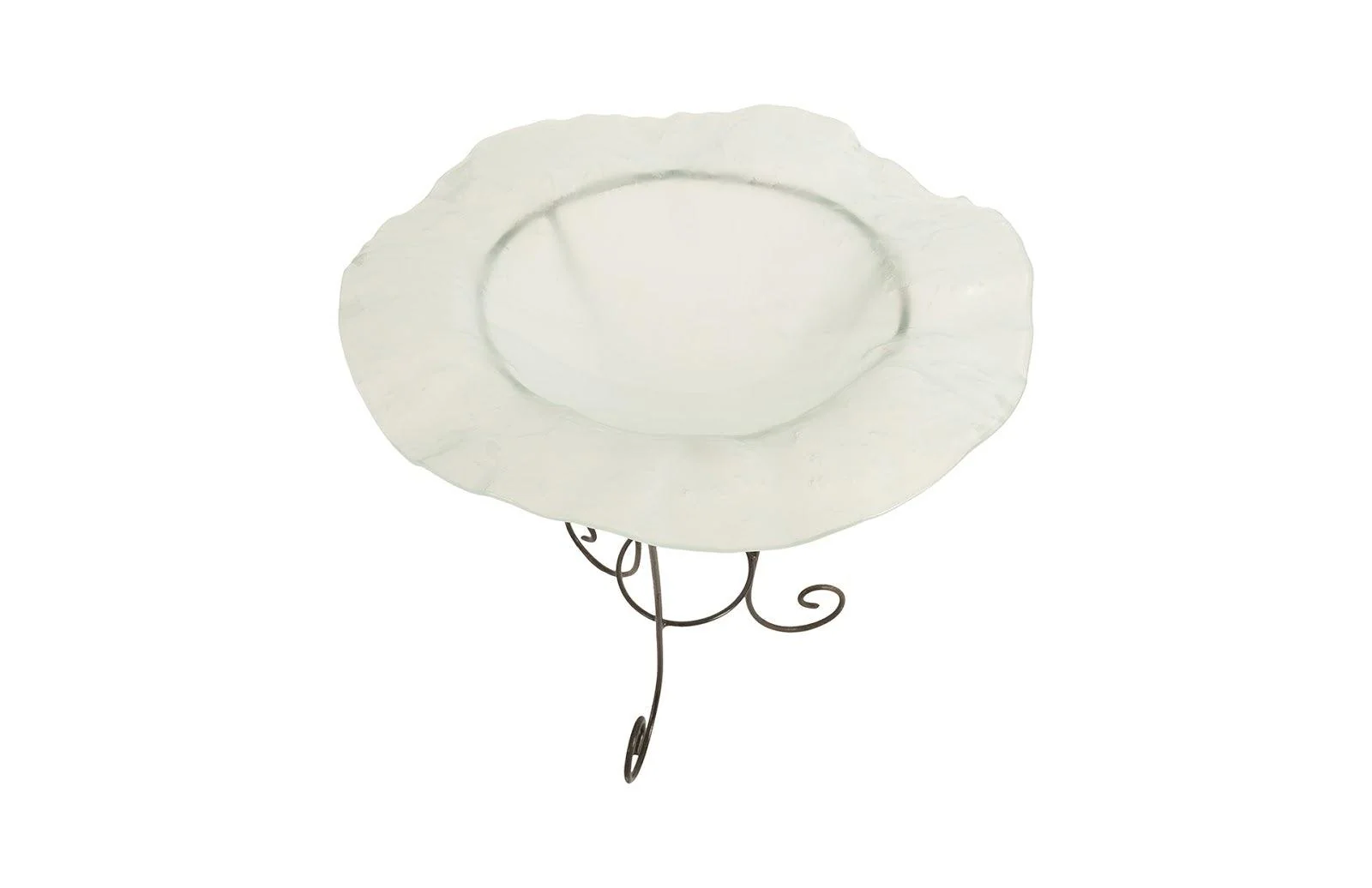 Frosted Glass Bowl on Stand, SM - Frankwebs
