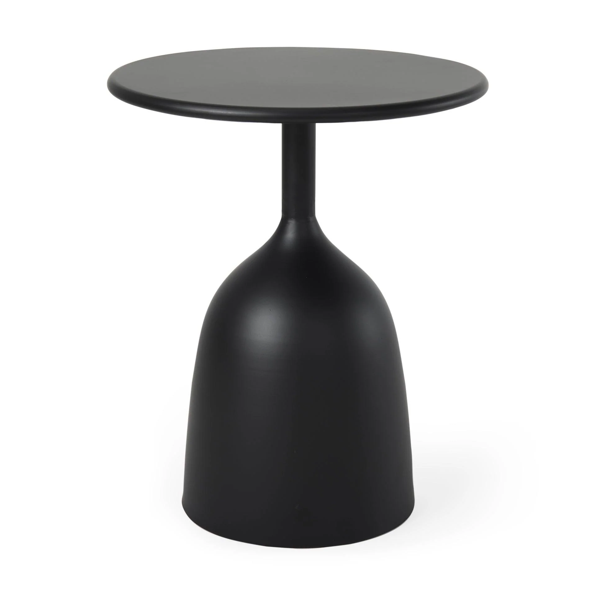 Talulla 16.5L x 16.5W x 19.7H Matte Black Metal Accent Table - Frankwebs