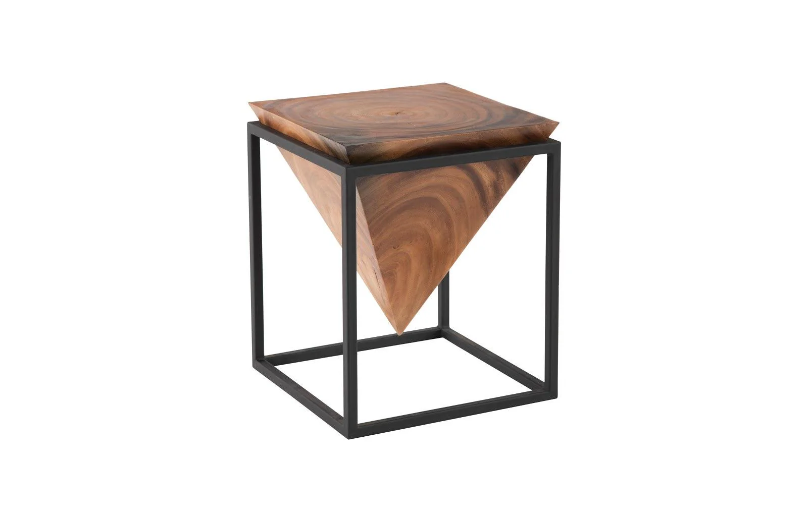 Inverted Pyramid Side Table, Natural - Frankwebs