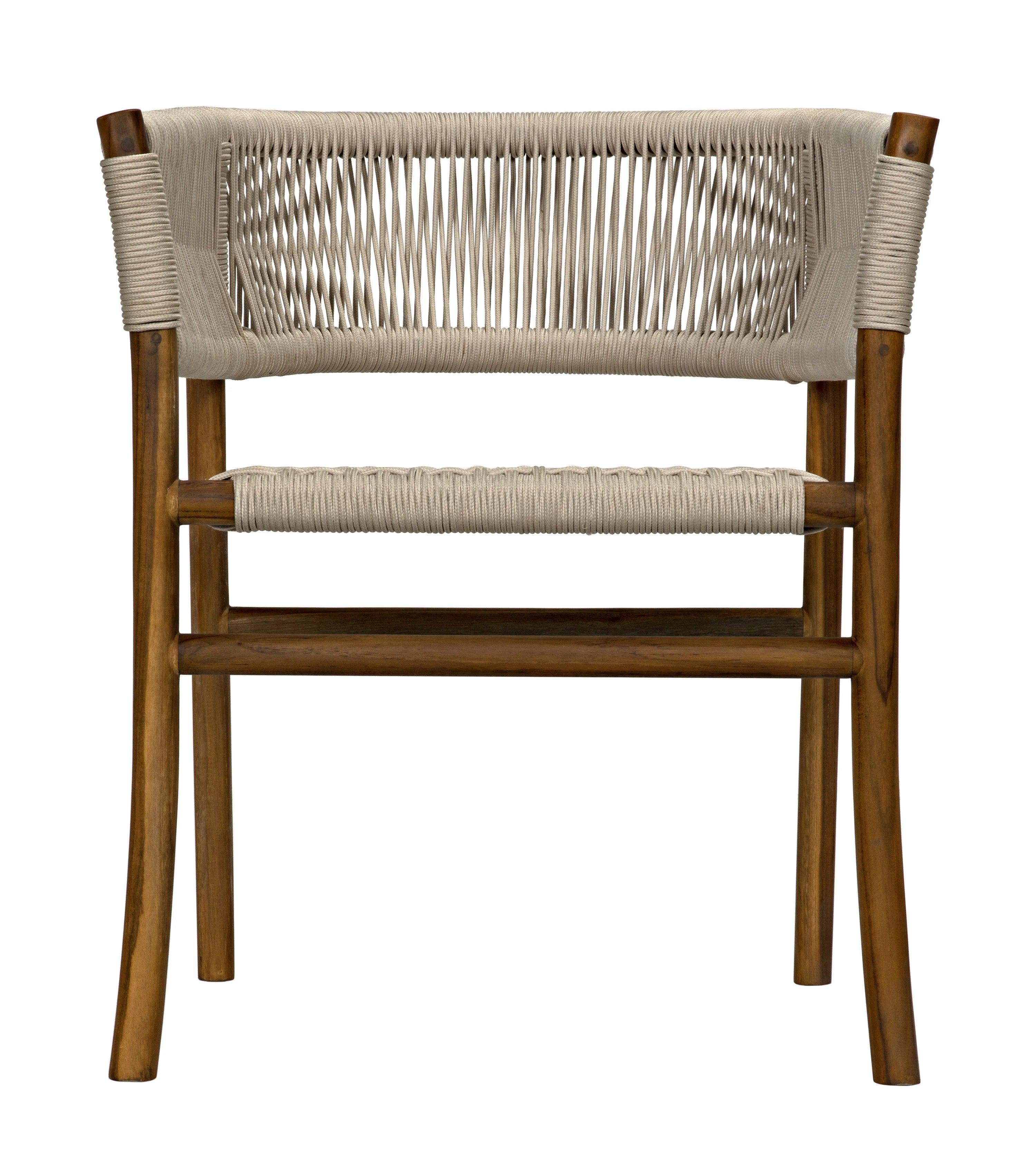 Conrad Chair, Teak with Woven Rope - Frankwebs