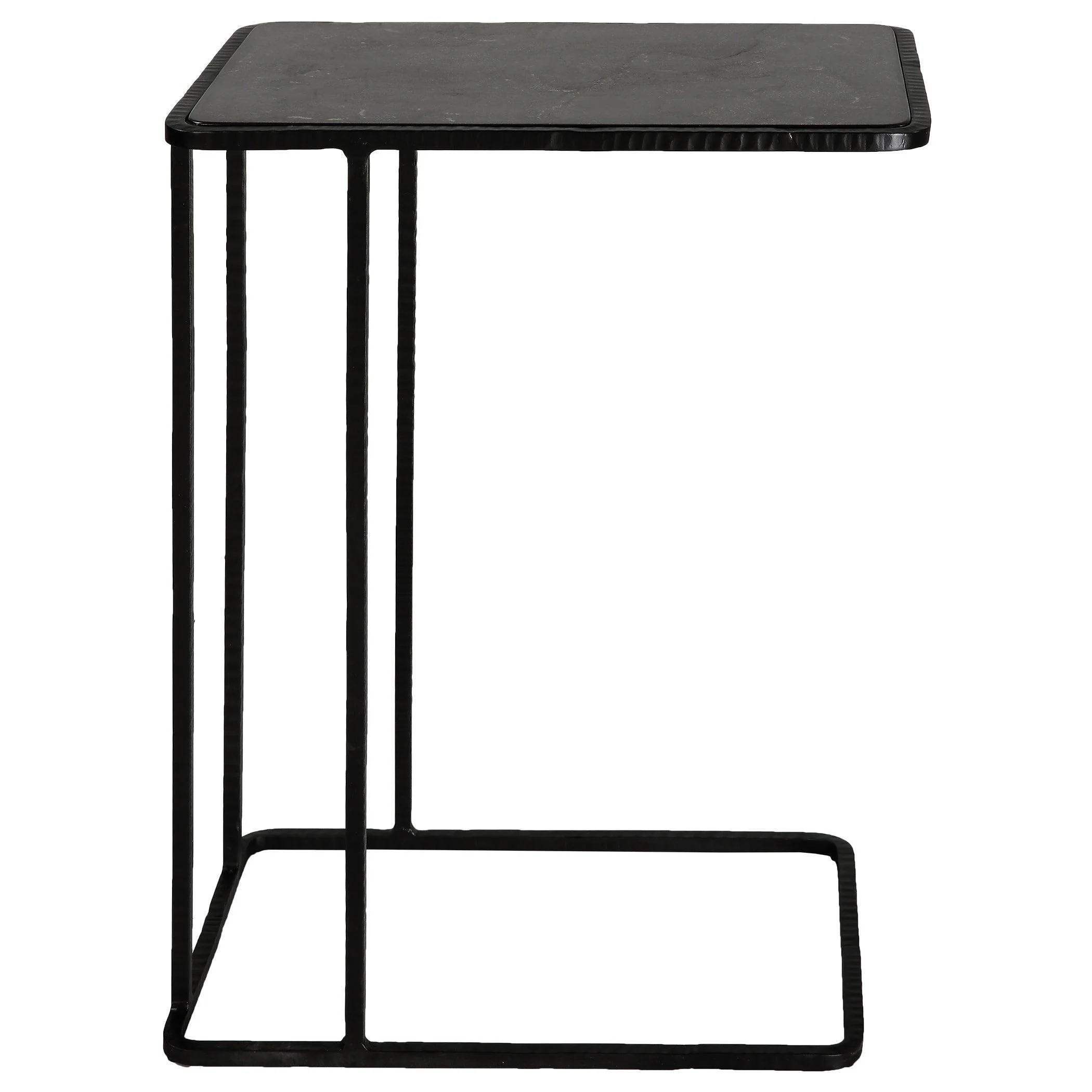 Cavern Stone & Iron Accent Table - Frankwebs
