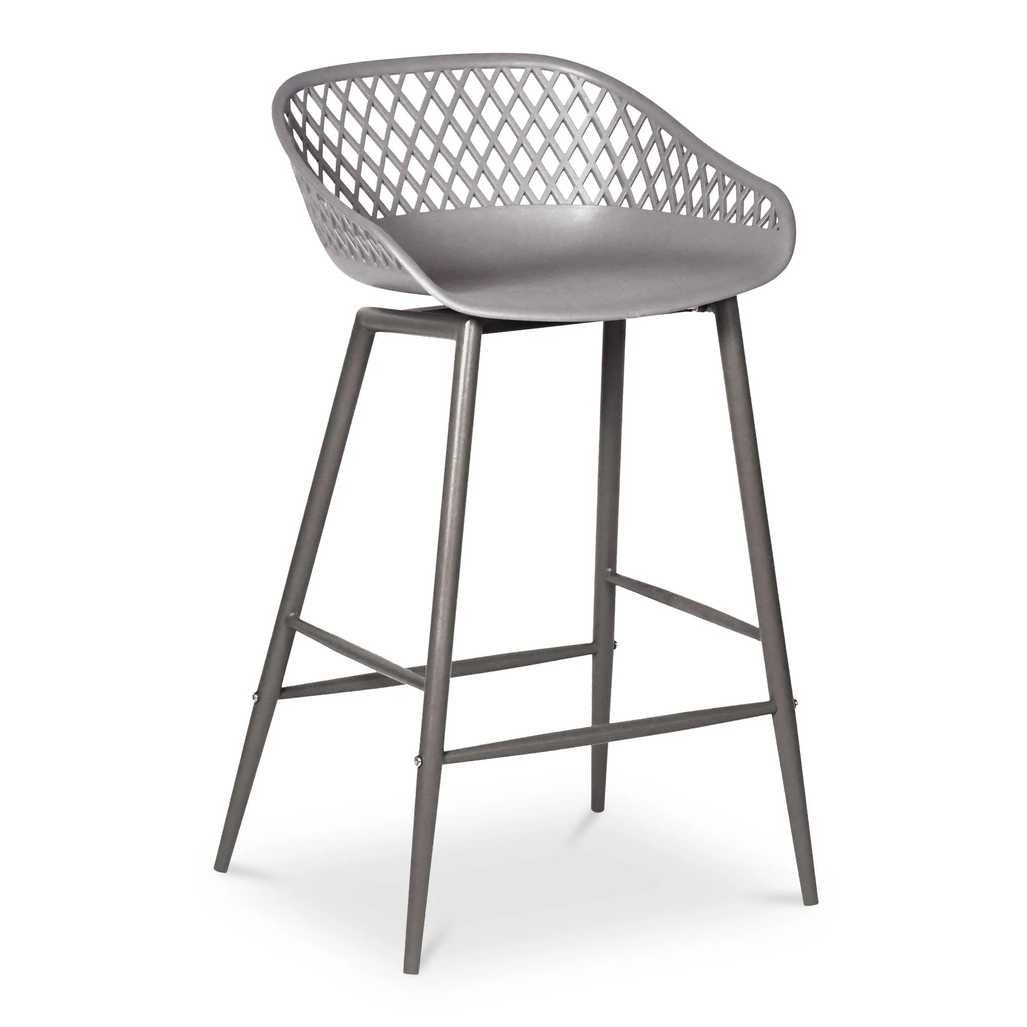 Piazza Outdoor Counter Stool Grey - Set Of Two - Frankwebs