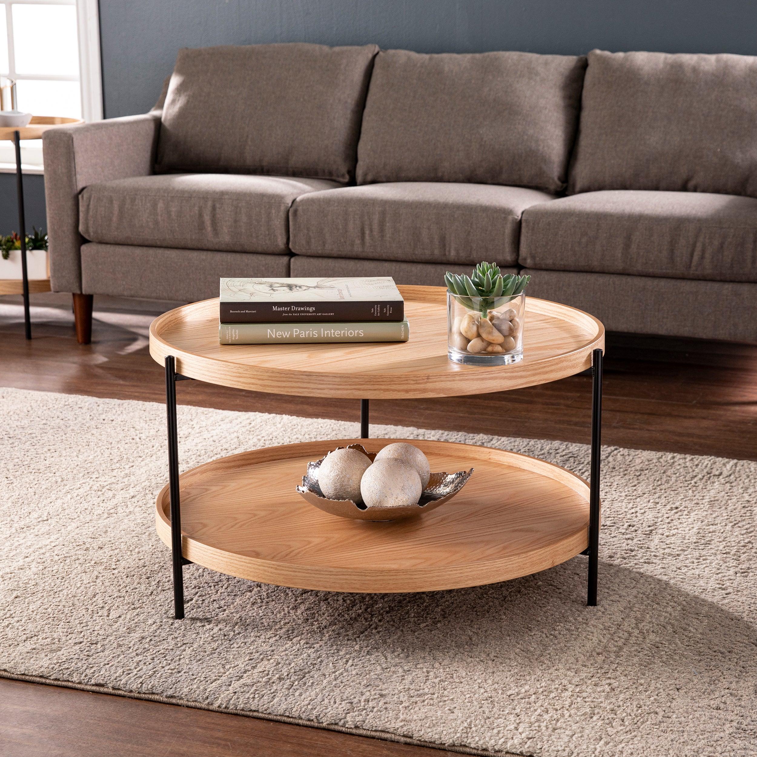 Verlington Round Cocktail Table - Natural - Frankwebs