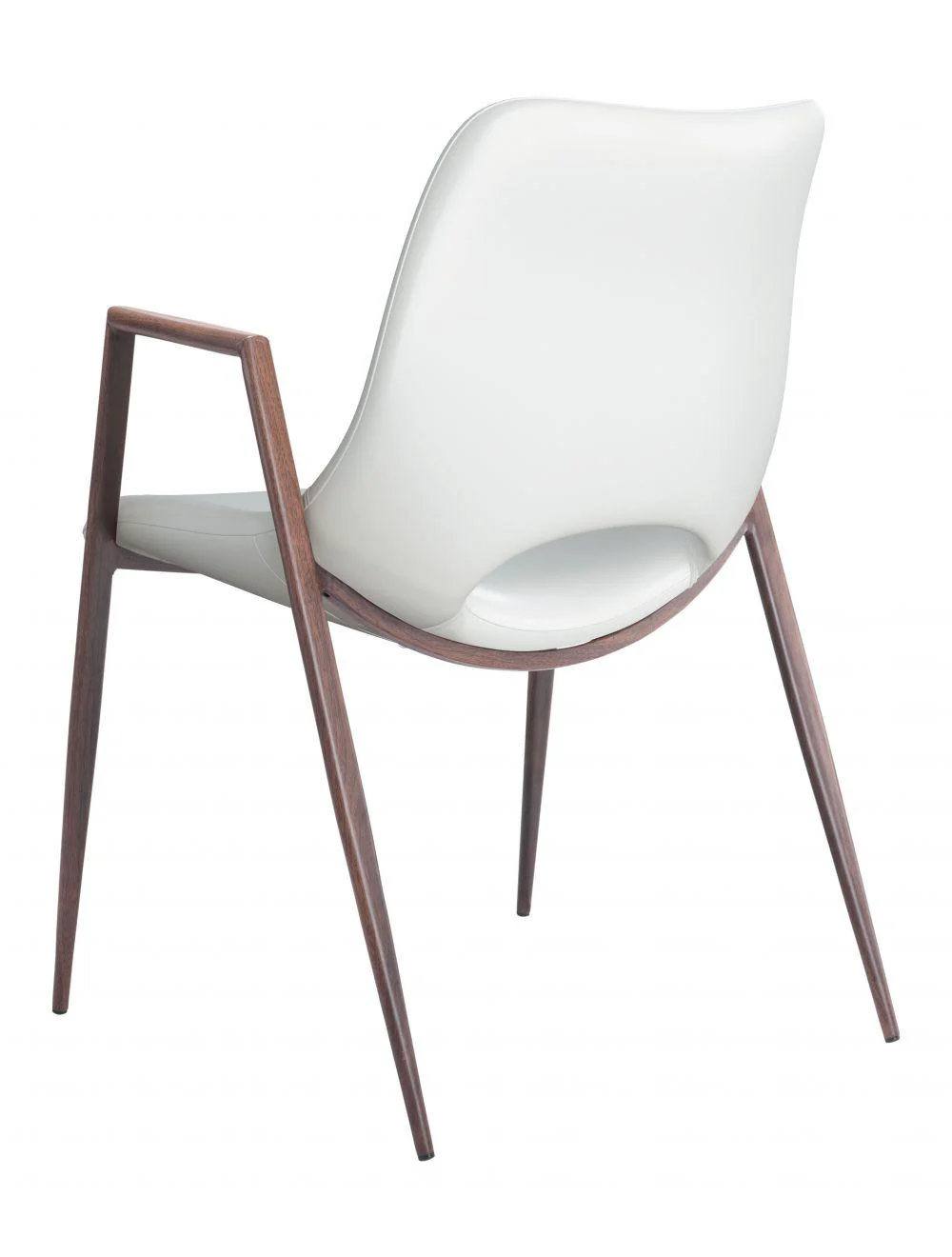 Desi Dining Chair (Set of 2) White & Walnut - Frankwebs