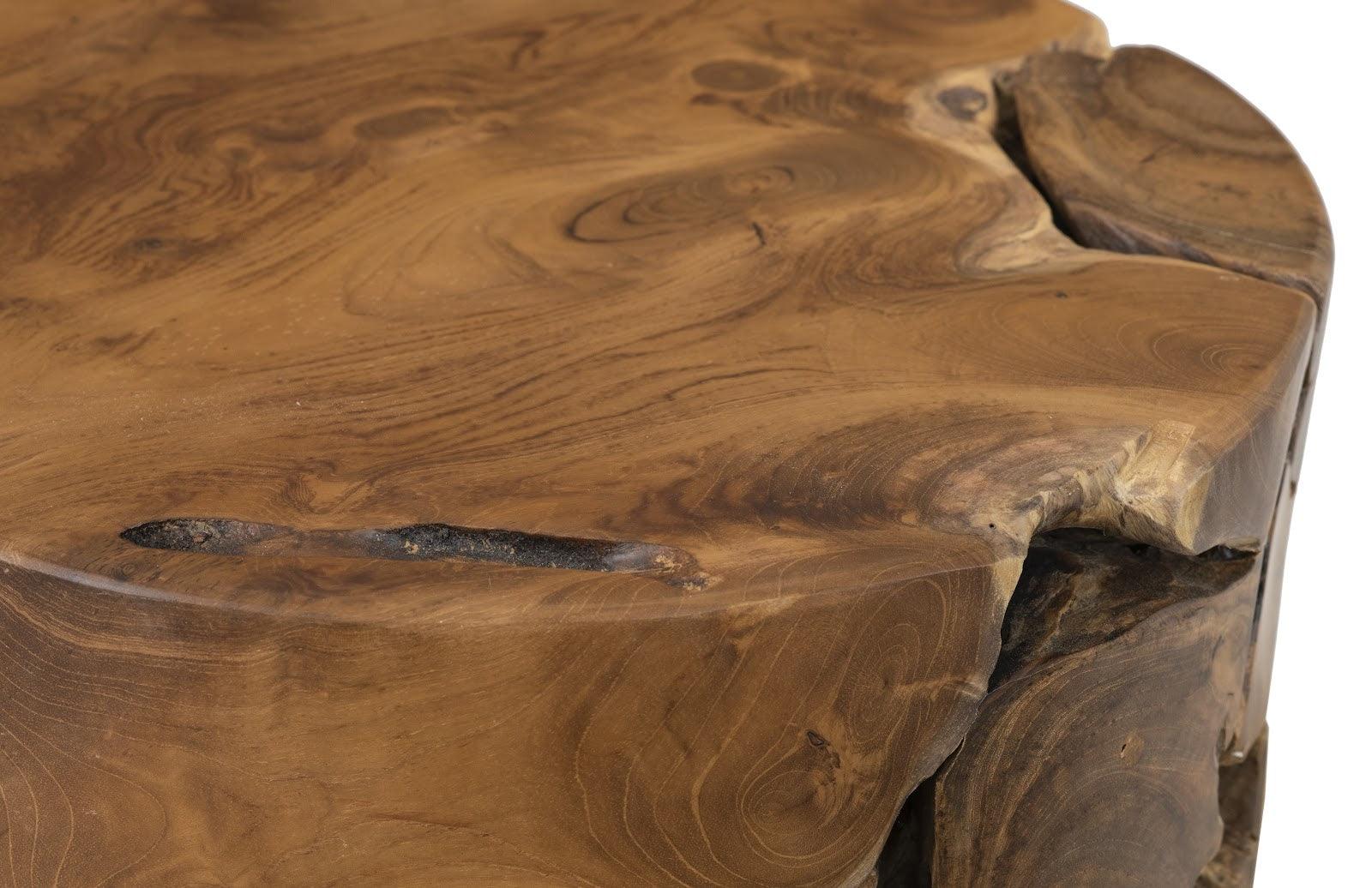 Teak Slice Pedestal, Round - Frankwebs