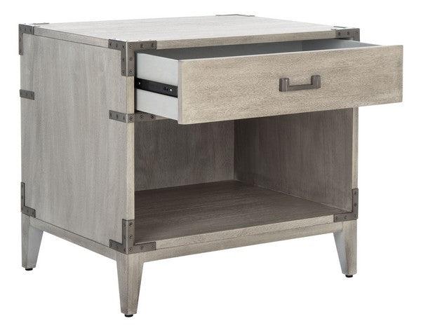 NISHA 1 DRAWER WOOD NIGHTSTAND - Frankwebs