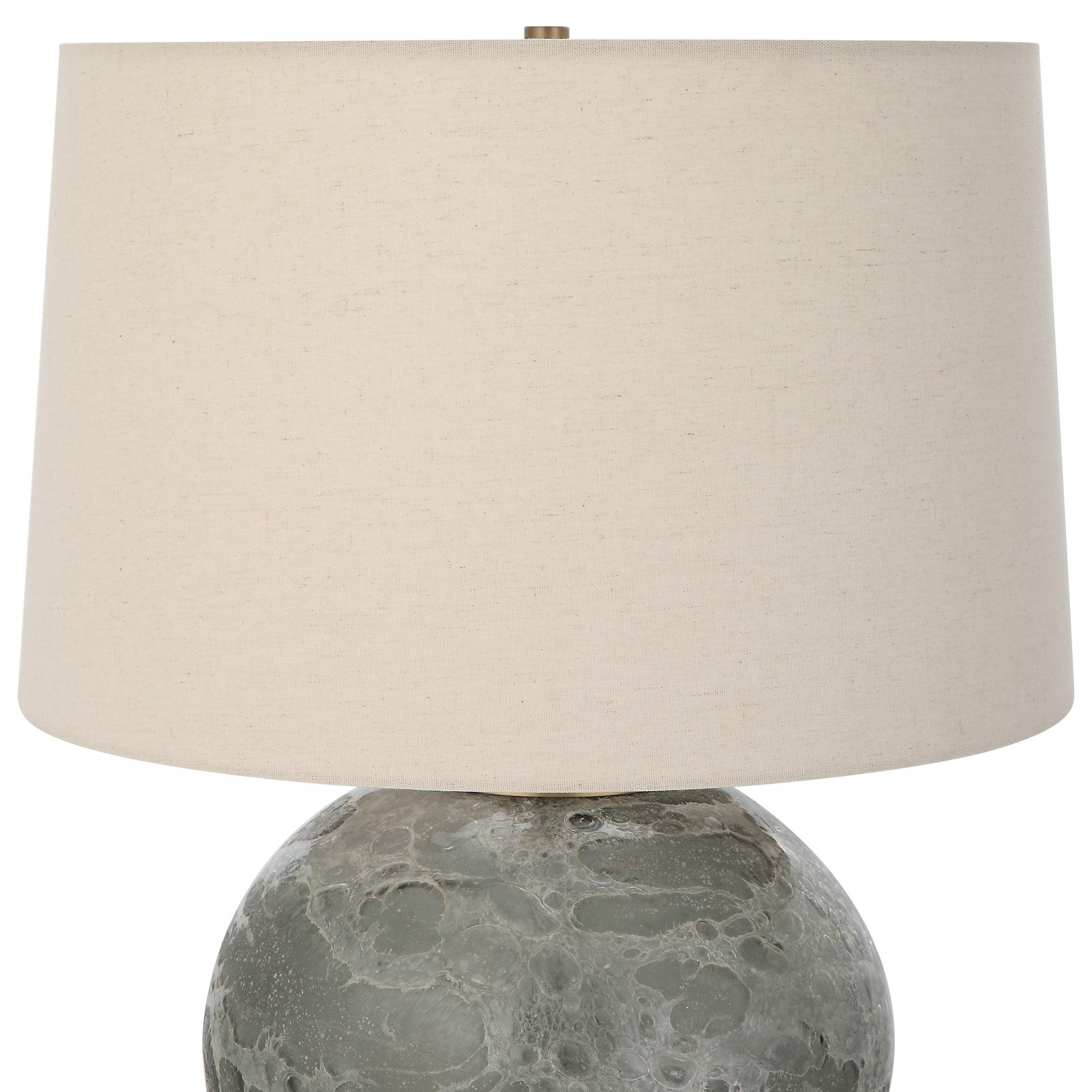 Lunia Gray Glass Table Lamp - Frankwebs