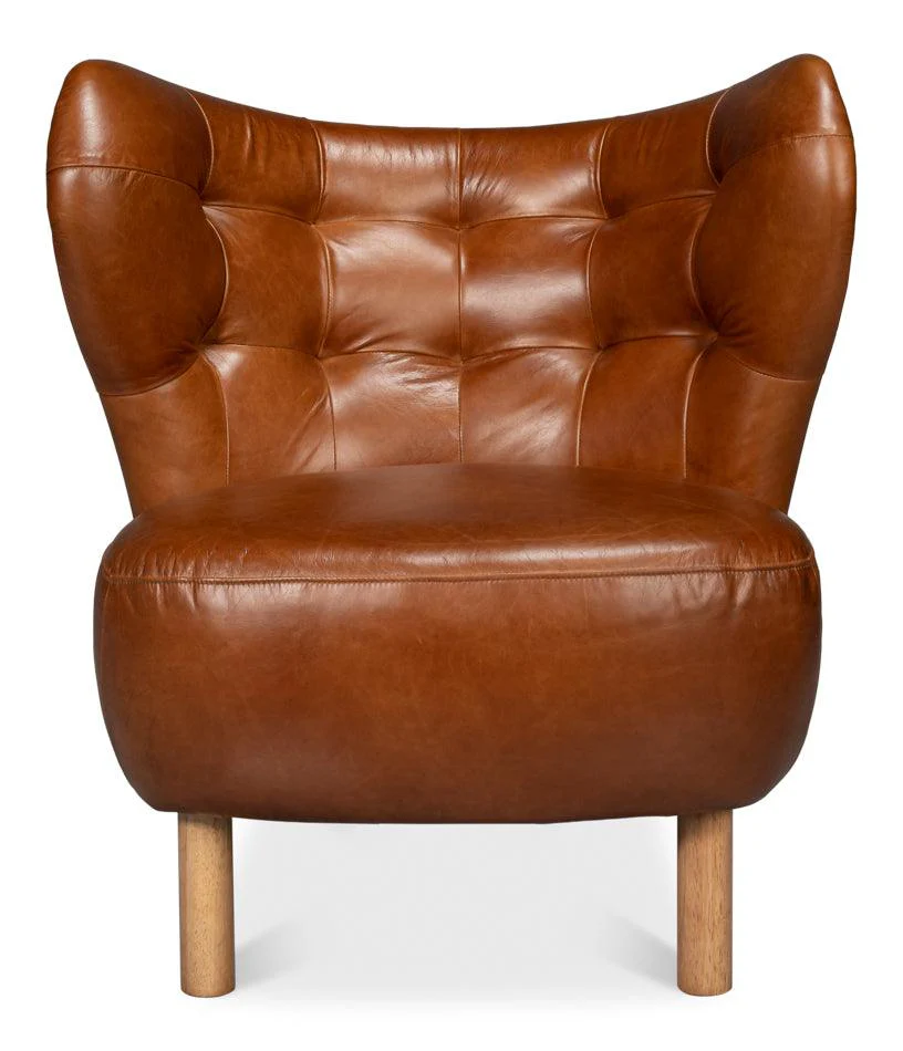 Diddy Leather Chair - Havana Brown - Frankwebs