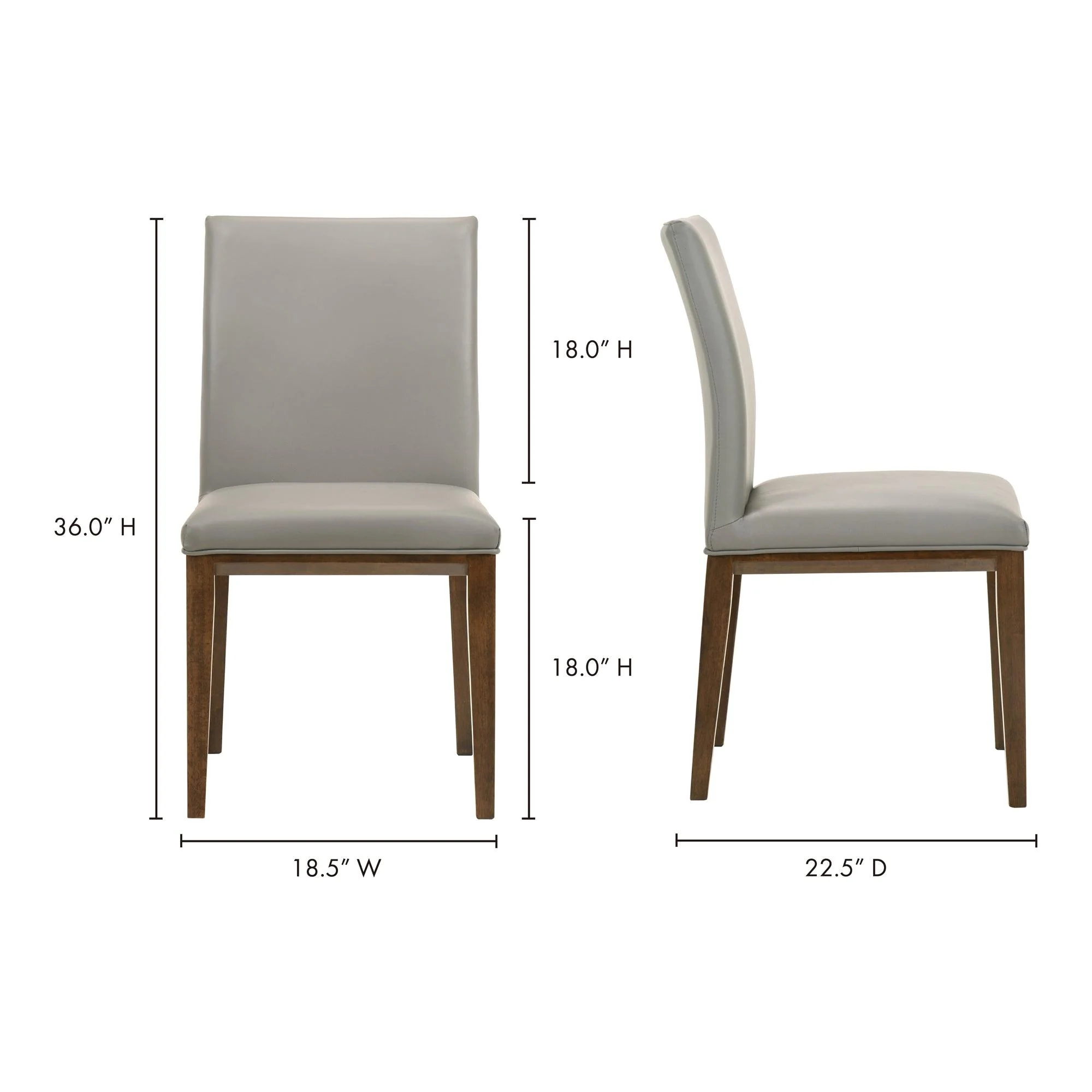 Frankie Dining Chair Grey - Set Of Two - Frankwebs