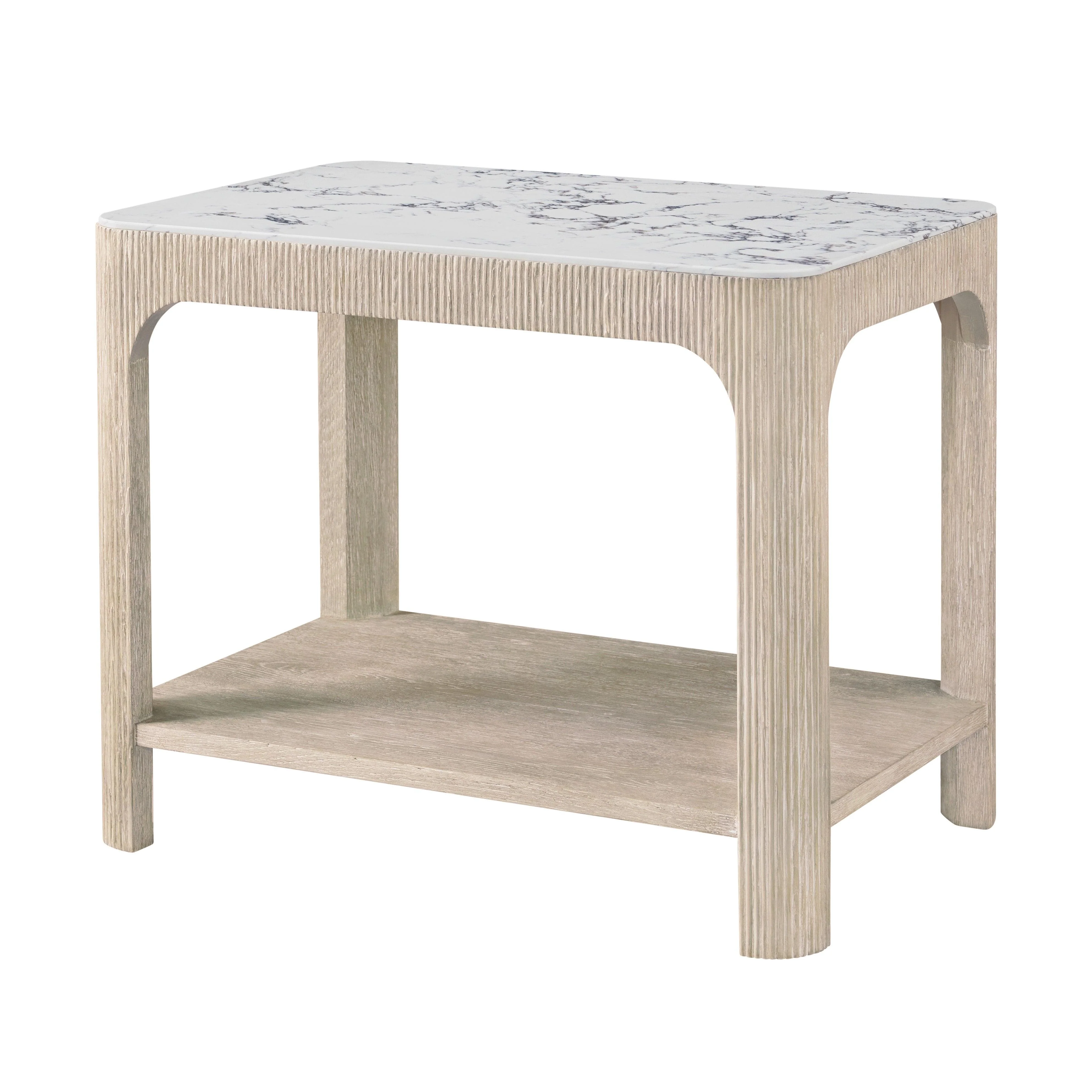 Horizon Rectangular Quartz Side Table - Frankwebs