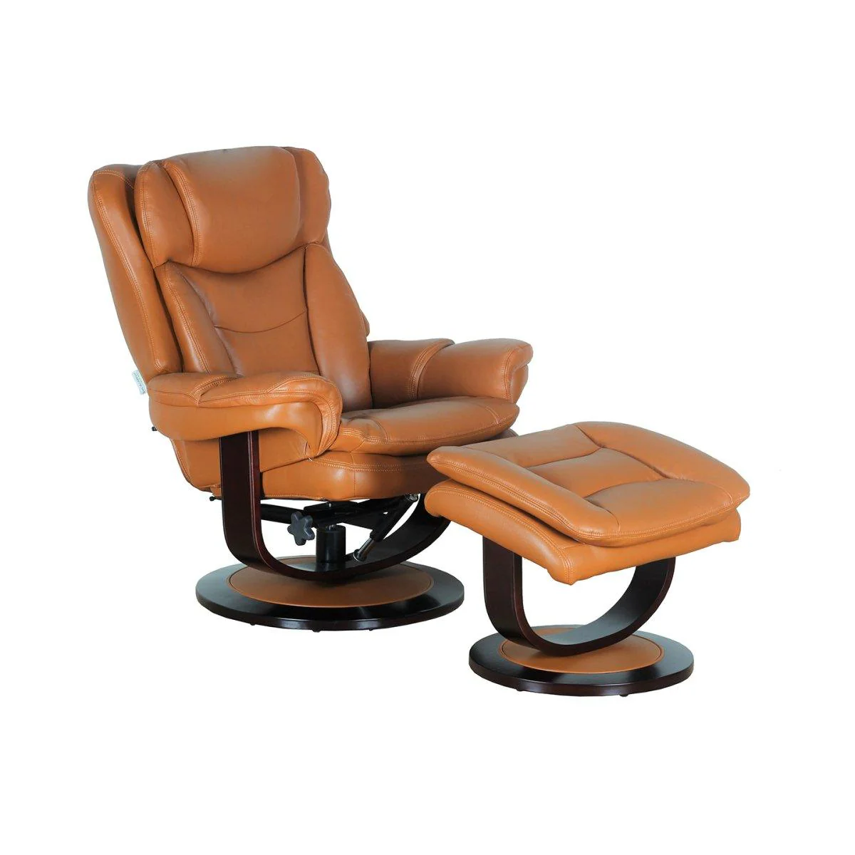 Roscoe Swivel Pedestal Recliner w/Ottoman - Frankwebs