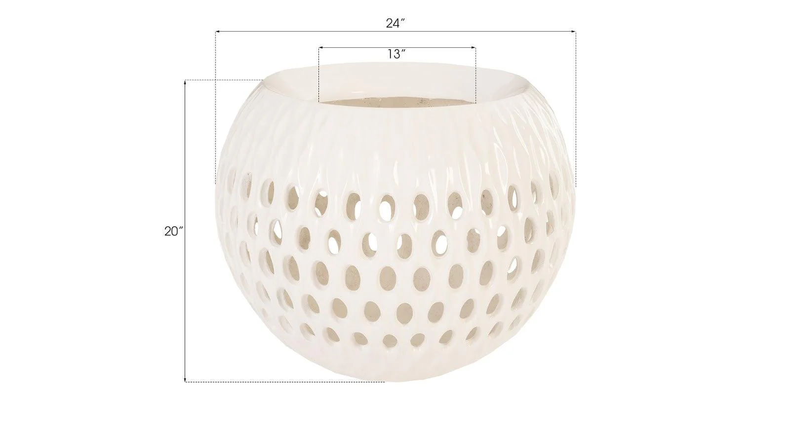 Breathe Planter, Gel Coat White - Frankwebs