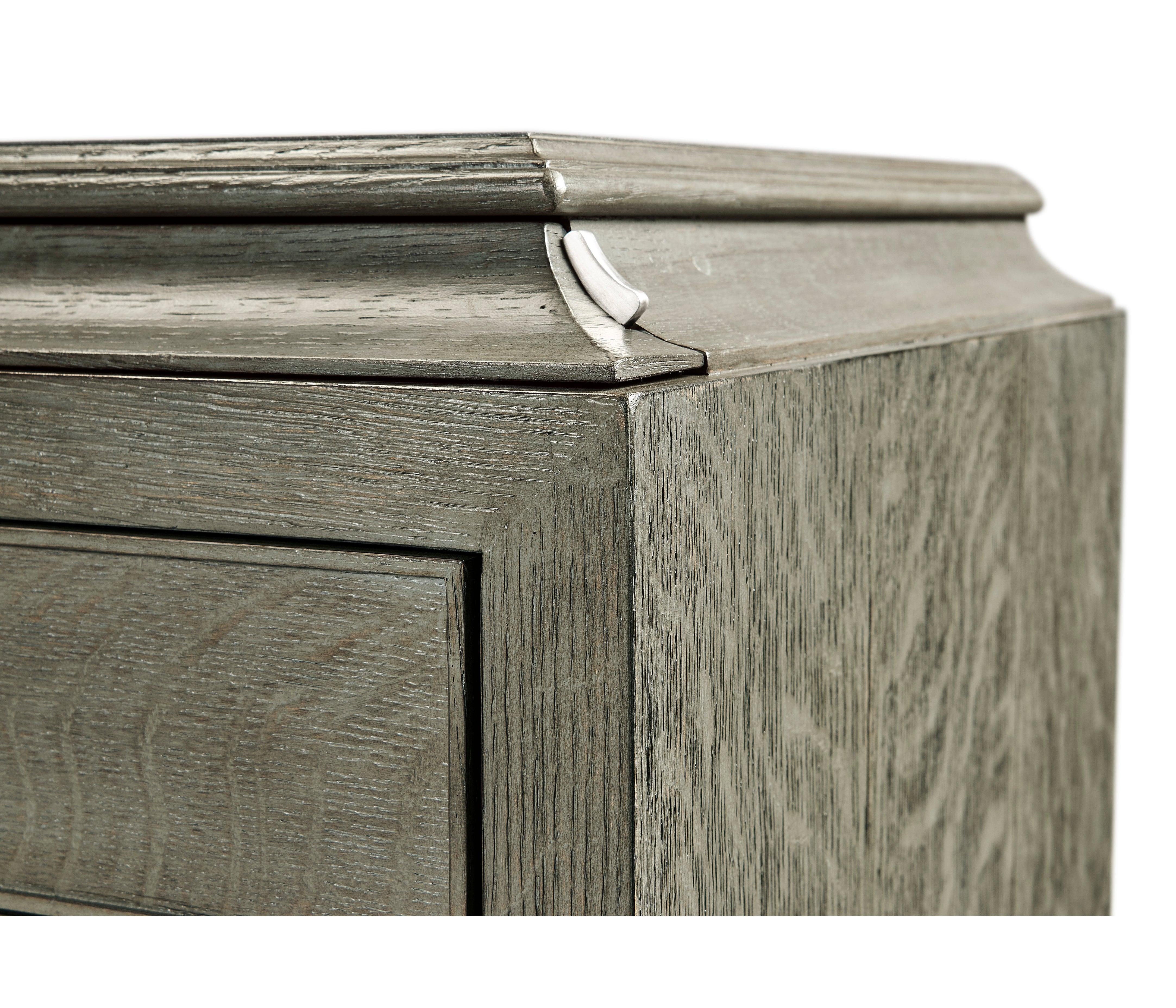 Modern Accents Small Pewter Oak Chest of Drawers - Frankwebs