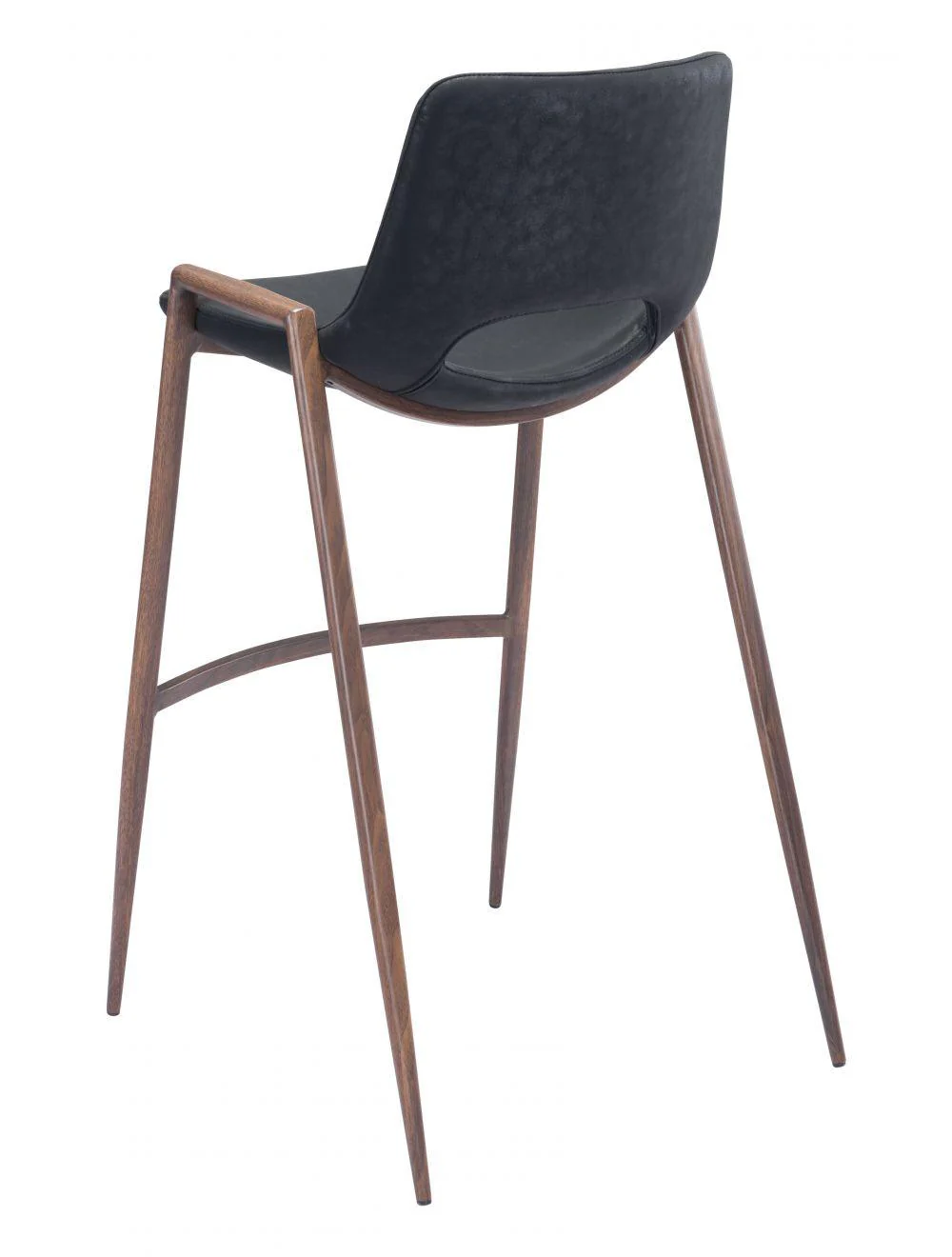 Desi Bar Chair (Set of 2) Black & Walnut - Frankwebs