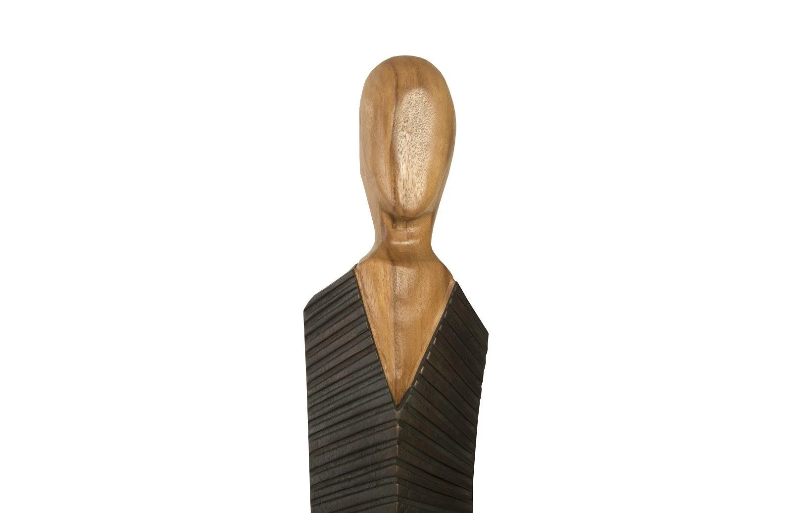Vested Male Sculpture, Large, Chamcha, Natural, Black, Copper - Frankwebs