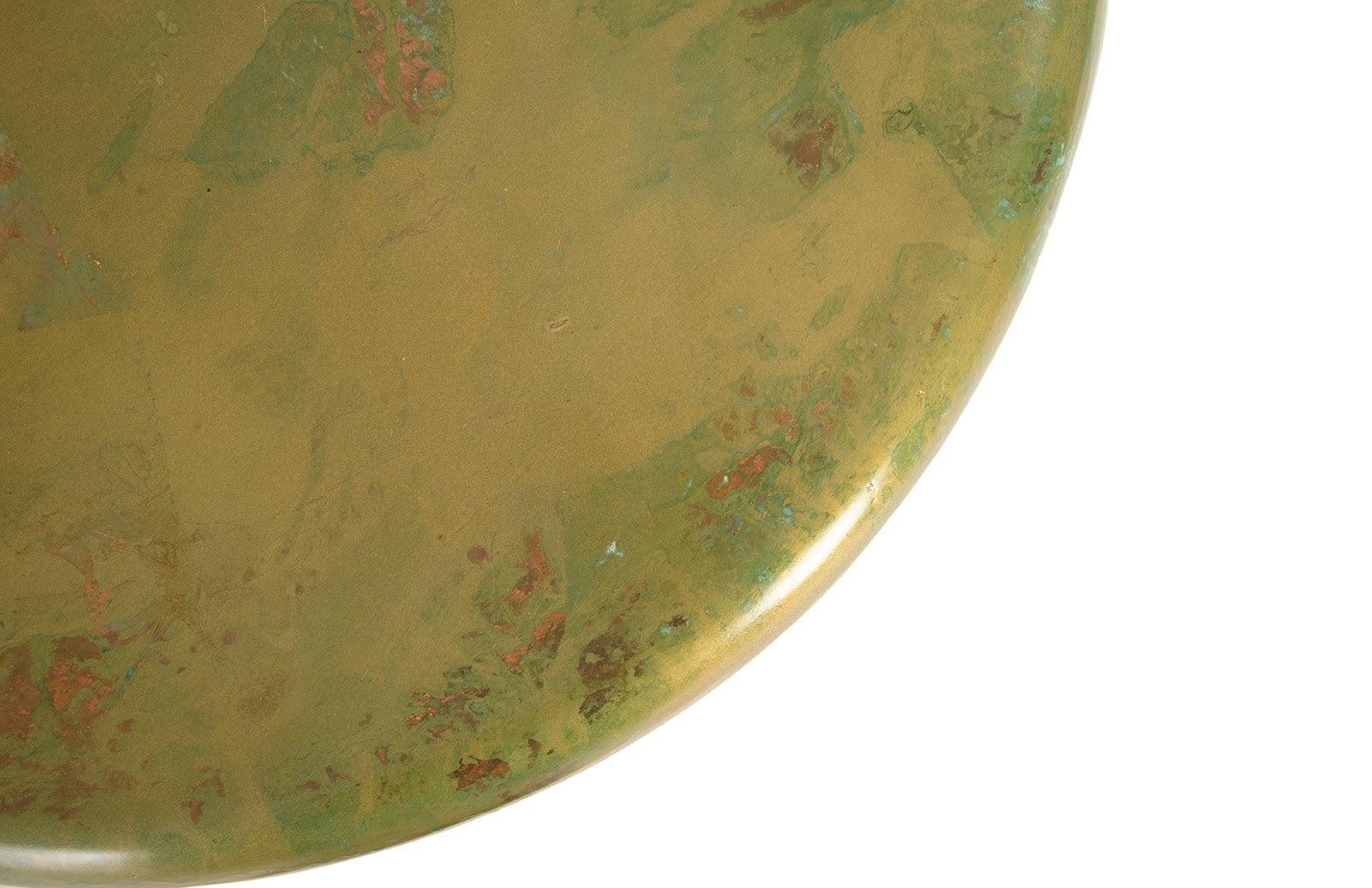 Button End Table, Lichen Finish - Frankwebs