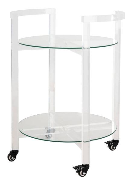 JULES 2 TIER ACRYLIC BAR CART - Frankwebs