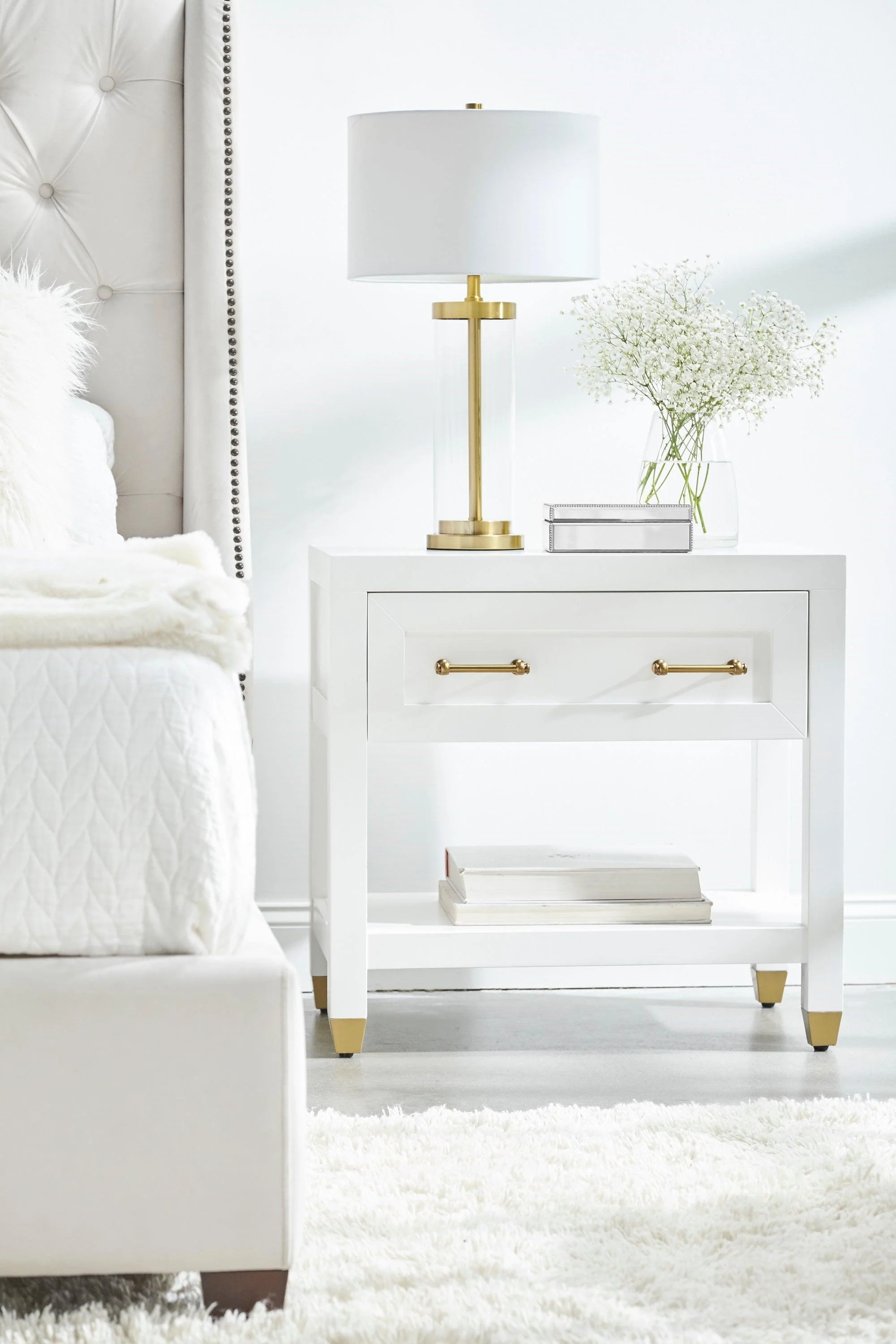 Stella 1-Drawer Nightstand - Frankwebs
