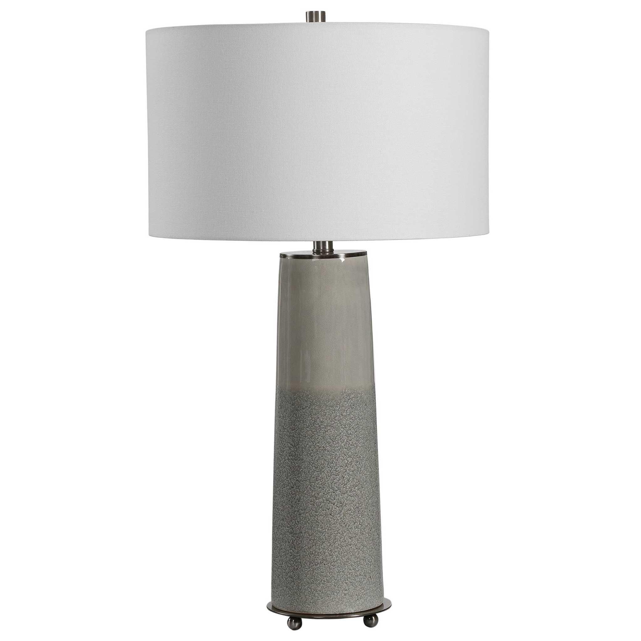 ABDEL GRAY GLAZE TABLE LAMP - Frankwebs
