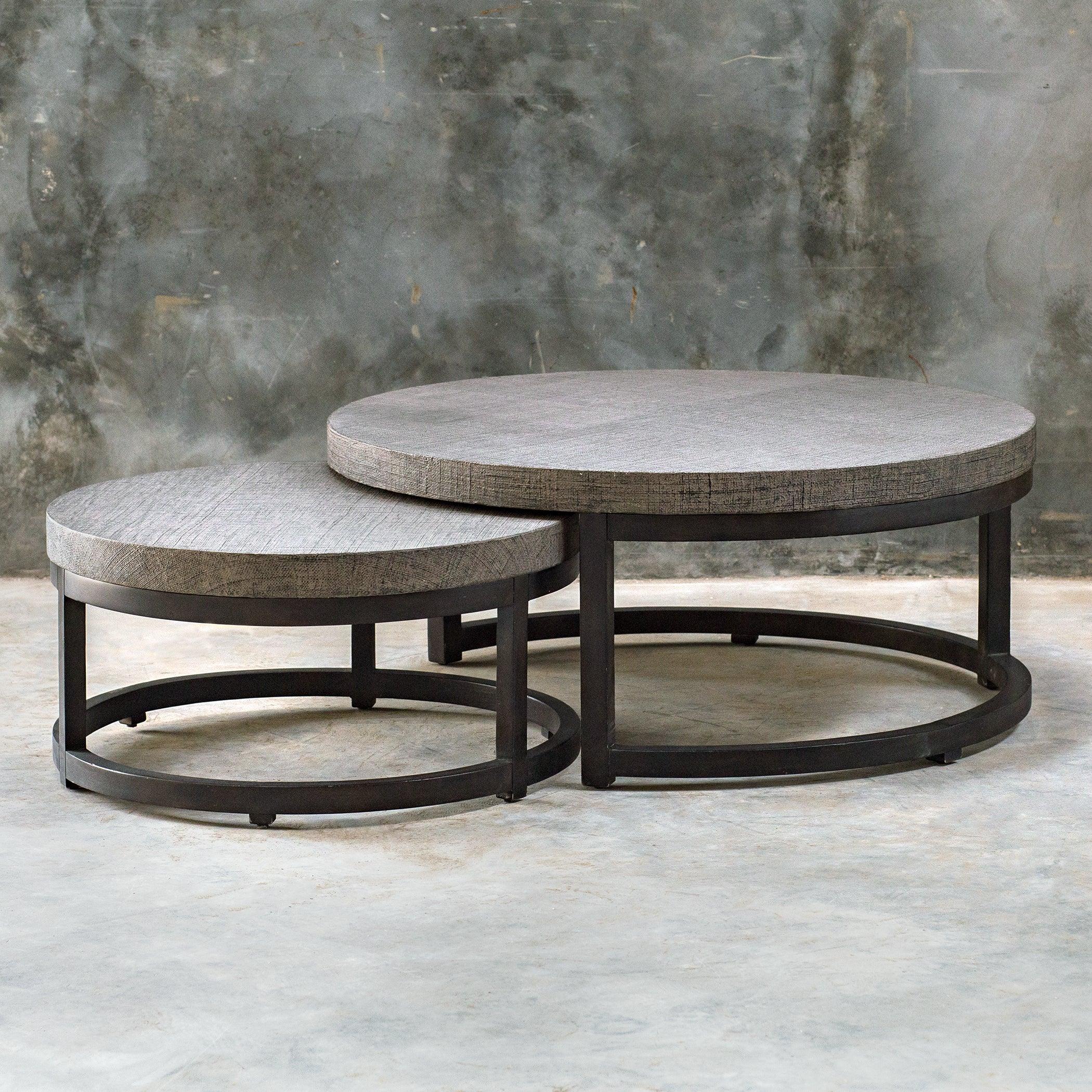 Aiyara Gray Nesting Tables, S/2 - Frankwebs