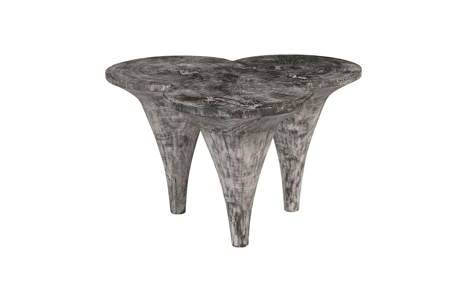 Marley Coffee Table, Chamcha Wood, Gray Stone Finish - Frankwebs