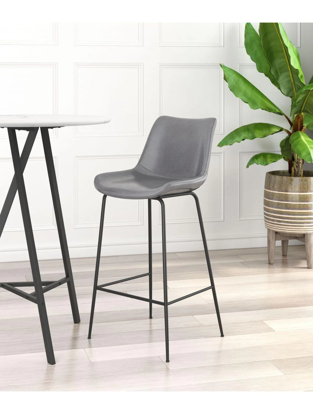 Byron Bar Chair Gray - Frankwebs