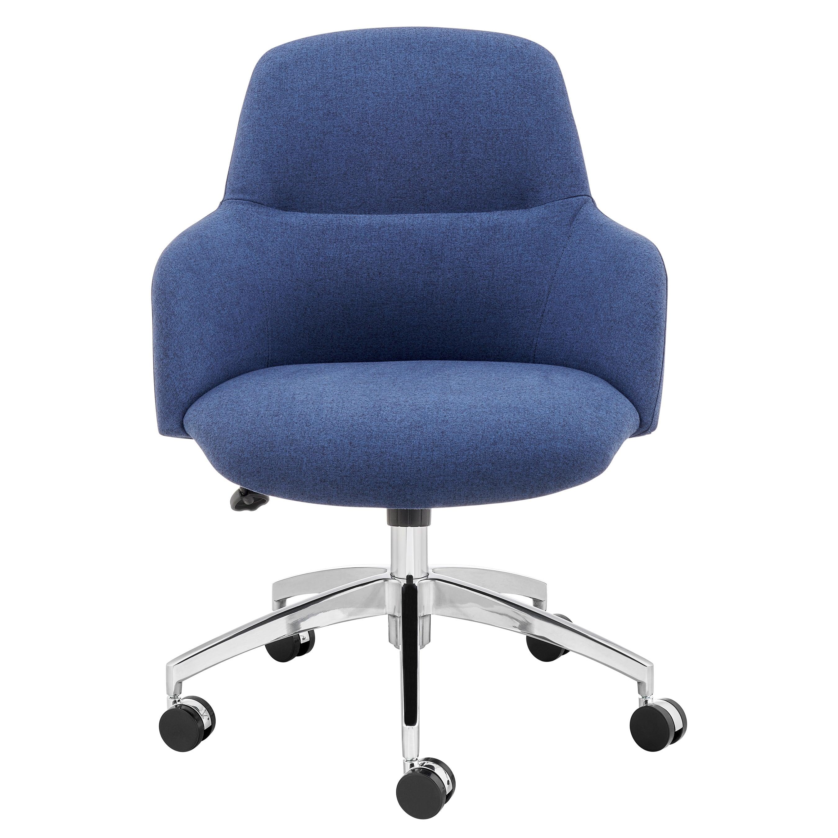 Minna Office Chair Fabric with Polished Aluminum Base - Frankwebs