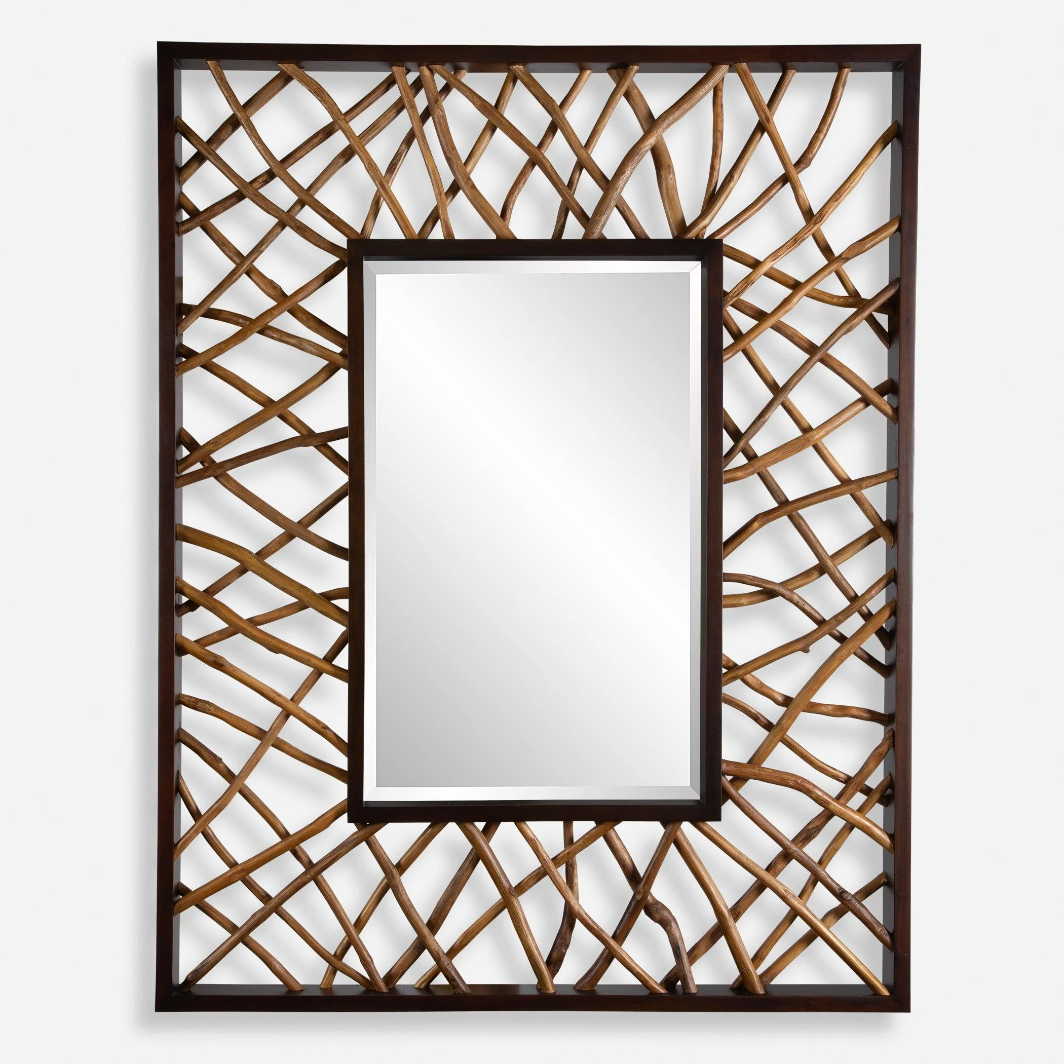 Teak Maze Rectangle Mirror - Frankwebs