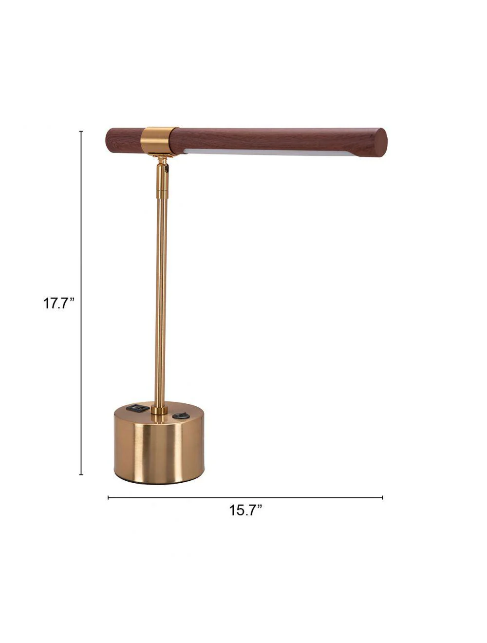 Kippy Table Lamp Brown & Brass - Frankwebs