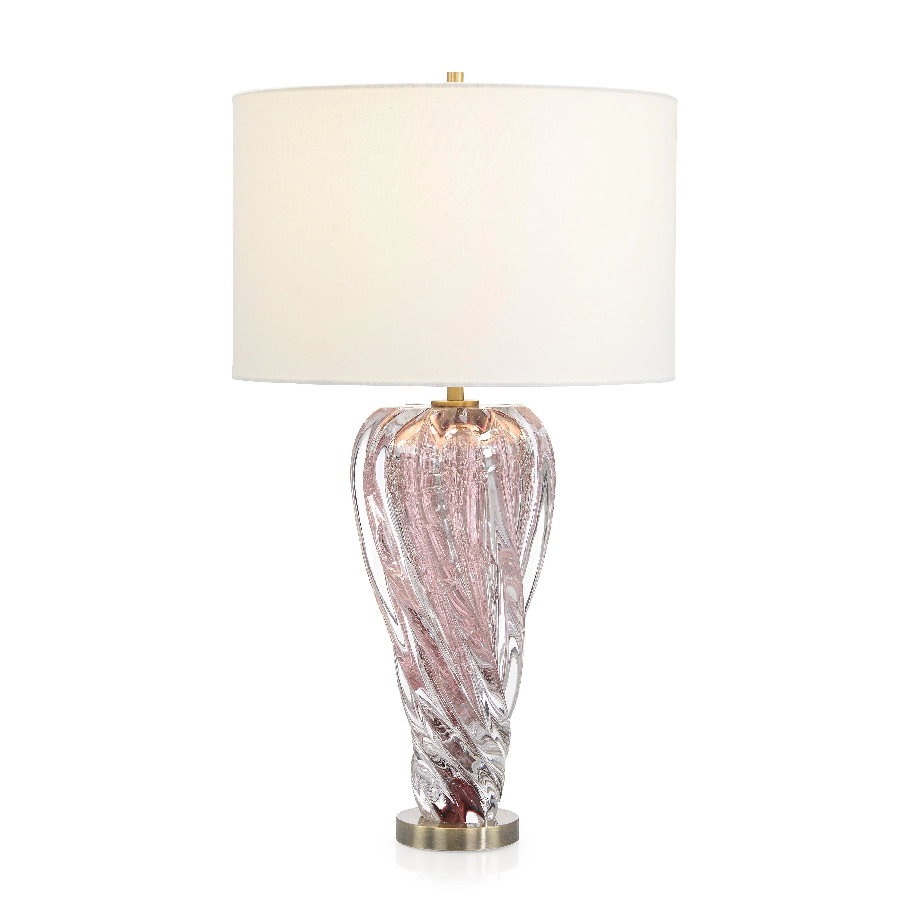 Rose Pink Art Glass Table Lamp - Frankwebs