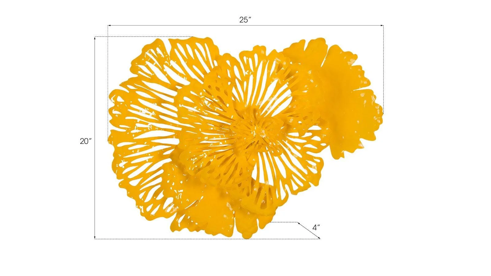 Flower Wall Art, Small, Dandelion, Metal - Frankwebs