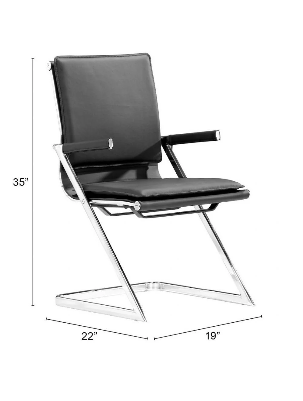 Lider Plus Conference Chair (Set of 2) Black - Frankwebs