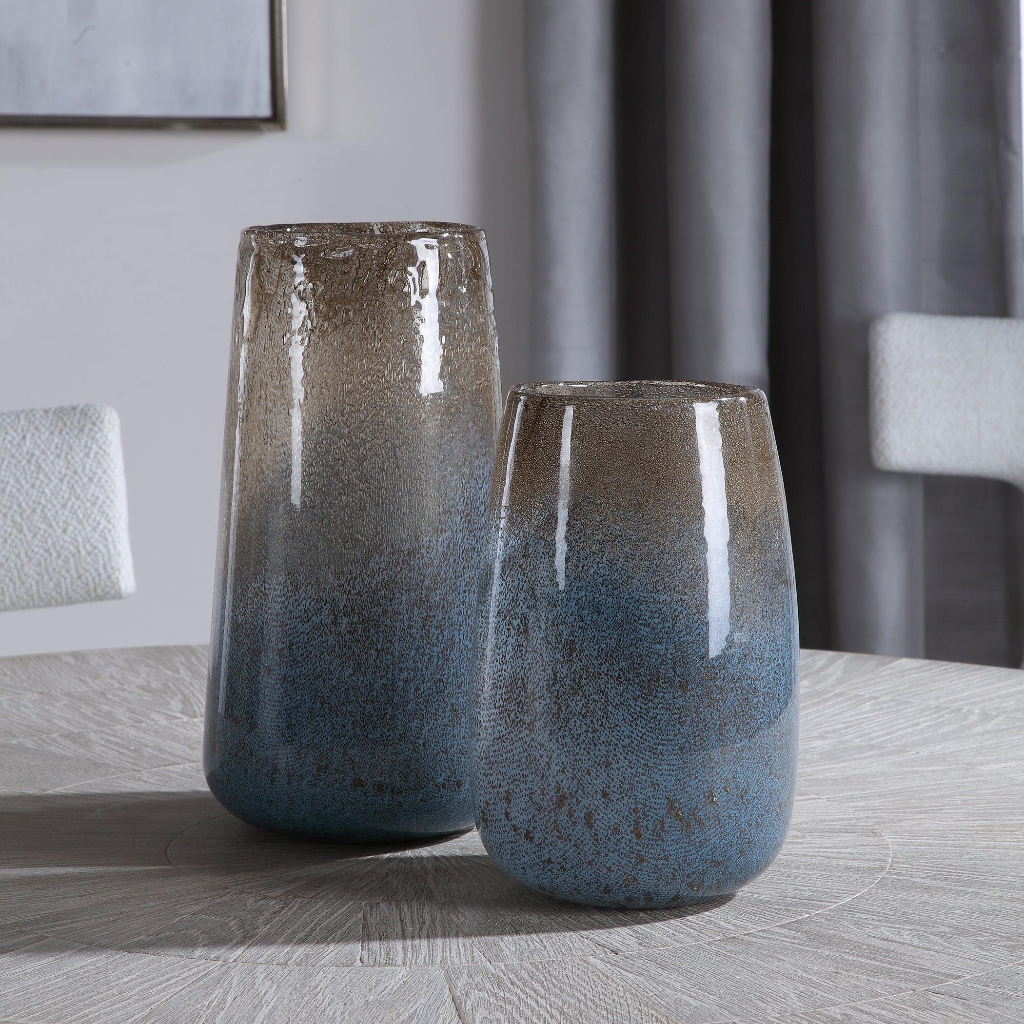 IONE SEEDED GLASS VASES, SET OF 2 - Frankwebs