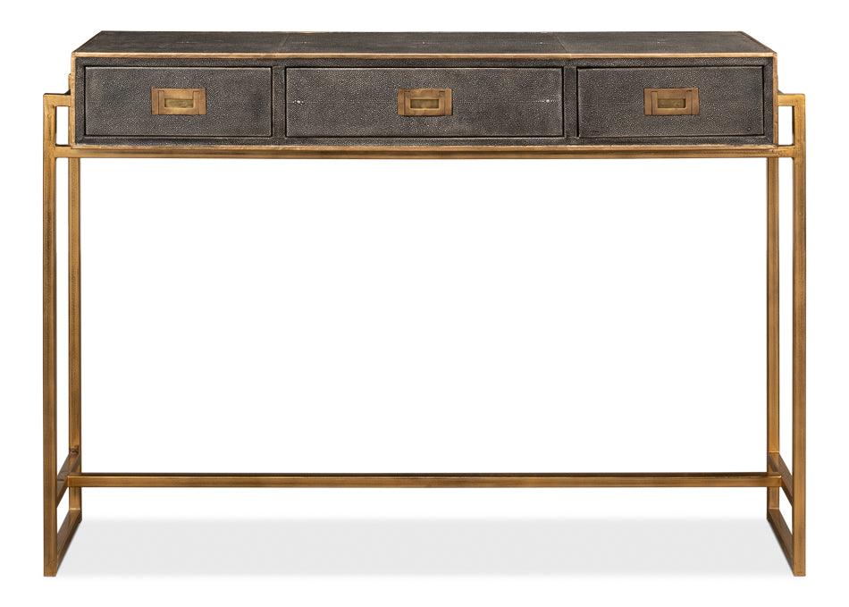 Shagreen Gold & Gray Console - Frankwebs