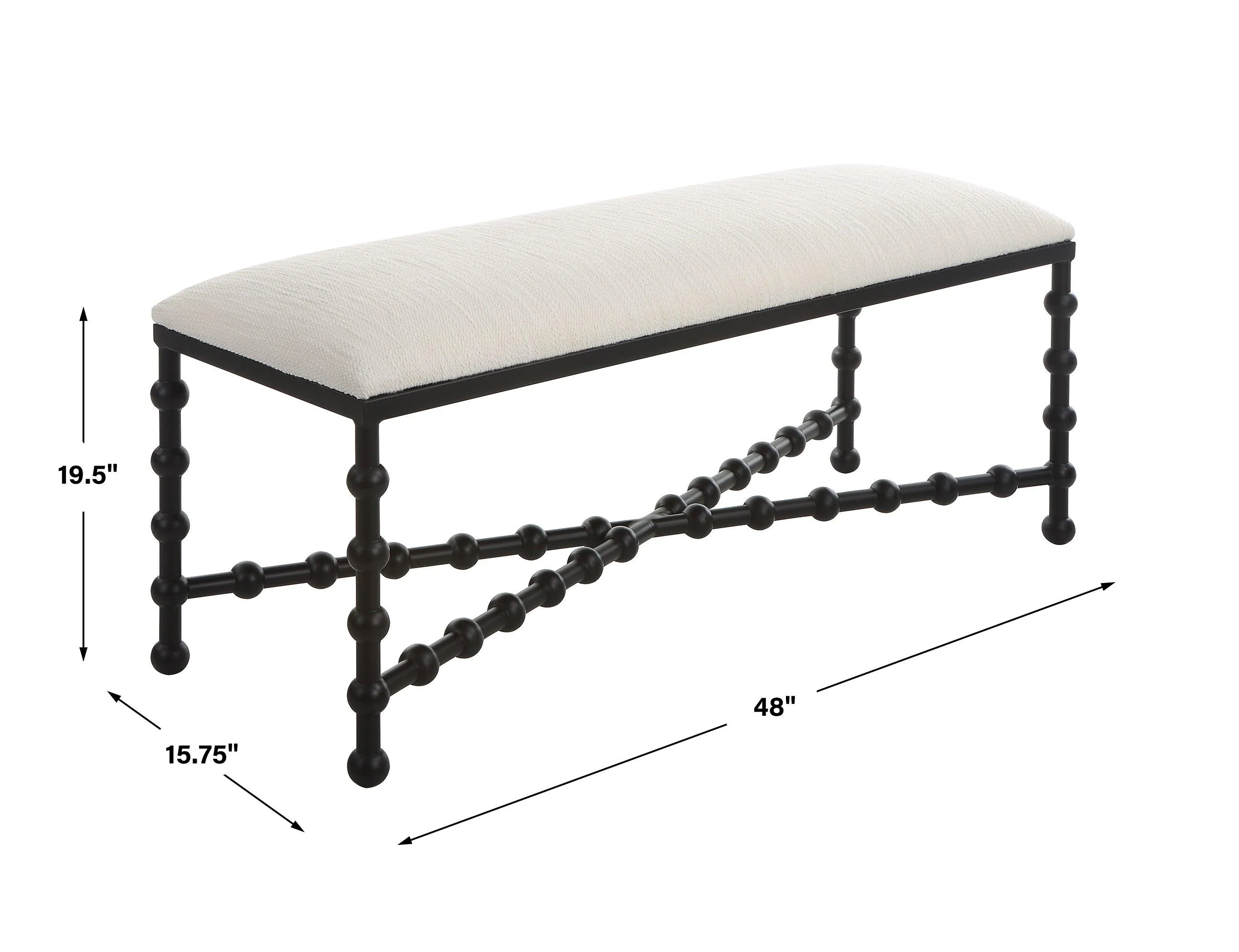 Iron Drops Cushioned Bench - Frankwebs