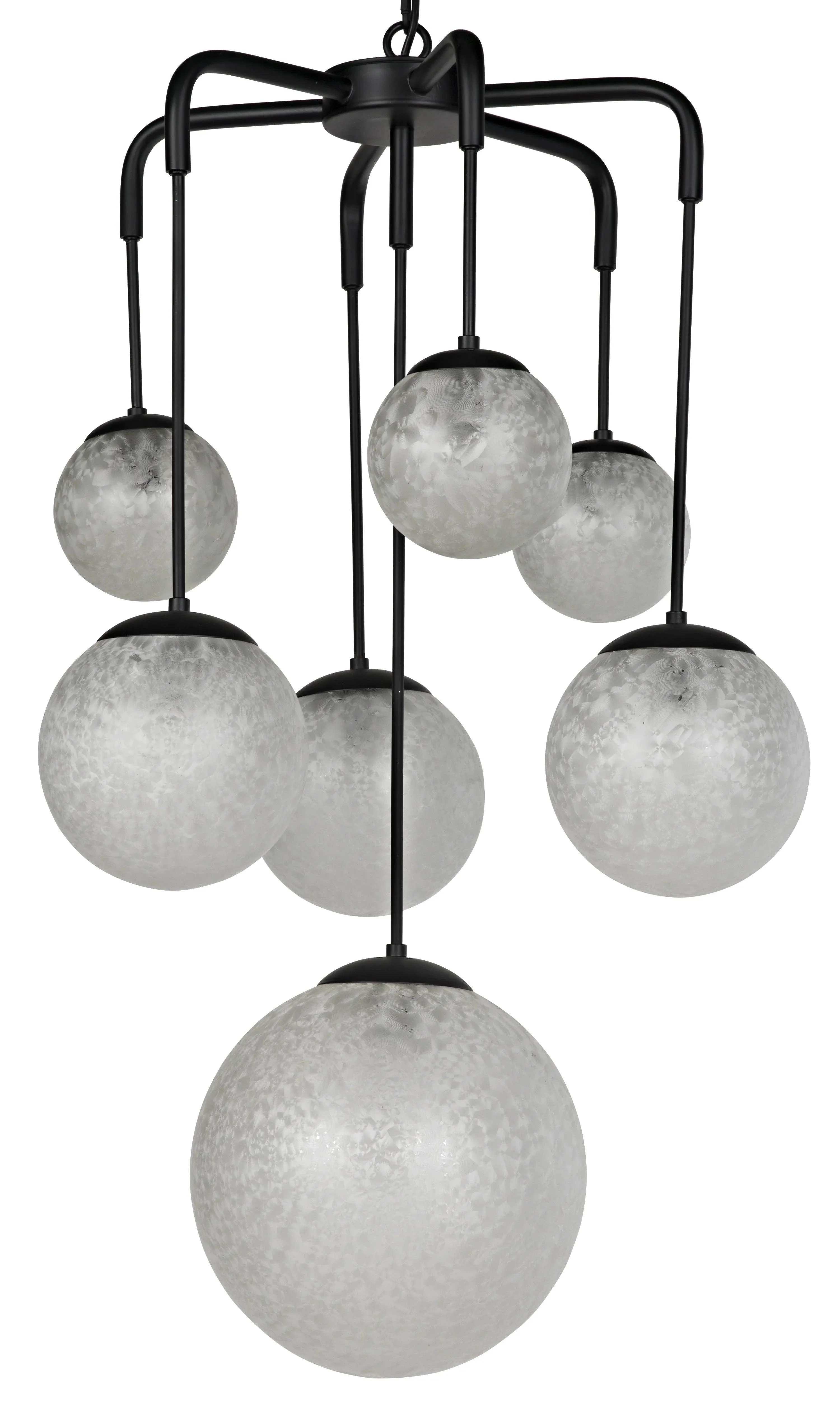 Artemis Chandelier, Steel with Black Finish - Frankwebs