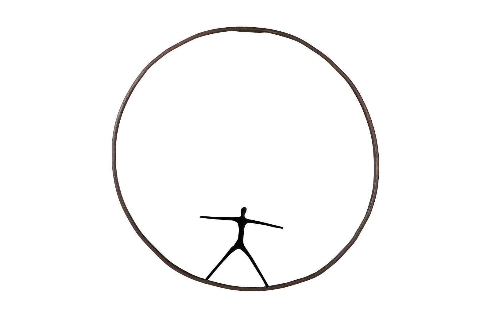 Olympic Figure in Iron Ring, Black, Rust, Style B - Frankwebs