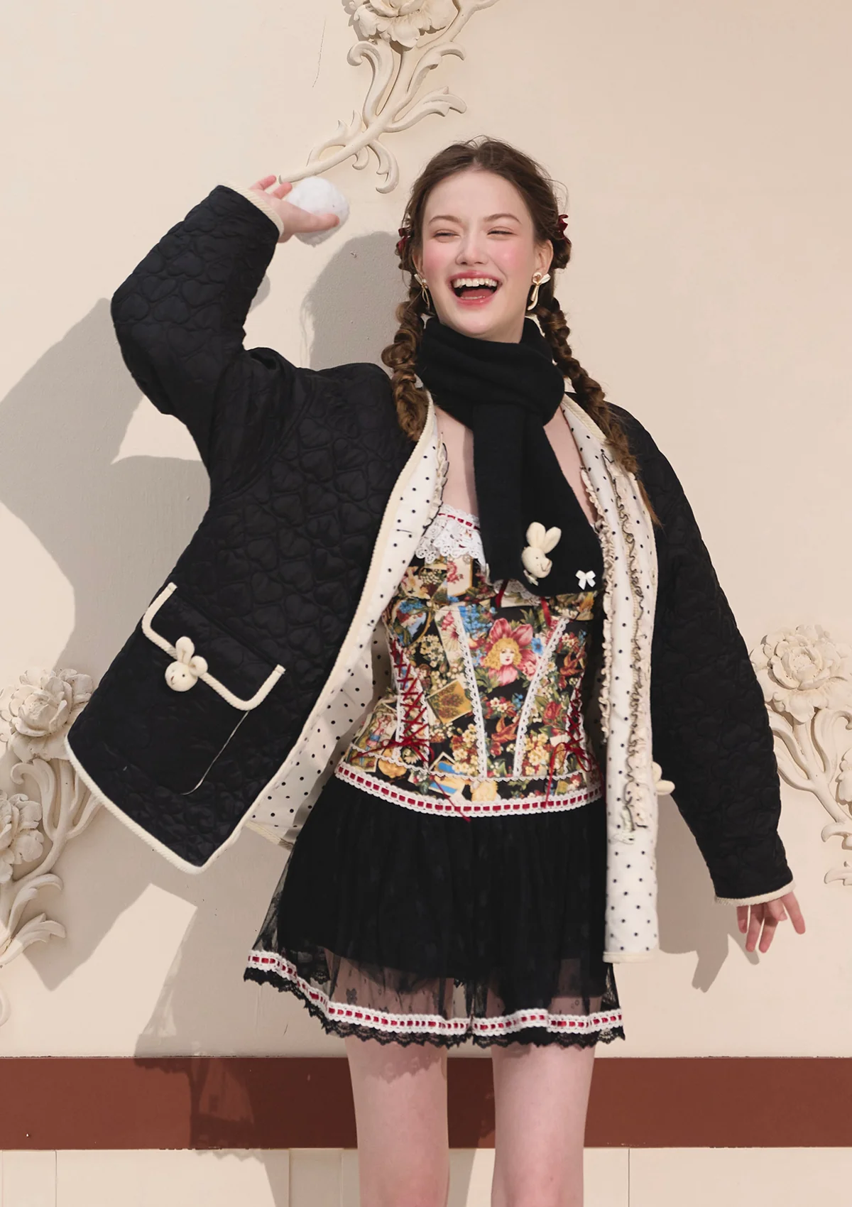 Berry Katie Rabbit Cotton Coat - Frankwebs