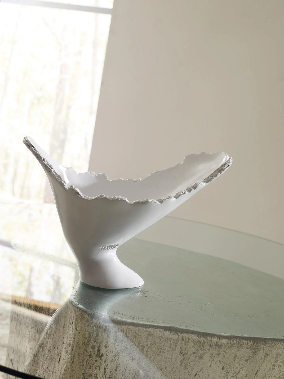 Burled Vase, Glossy White - Frankwebs
