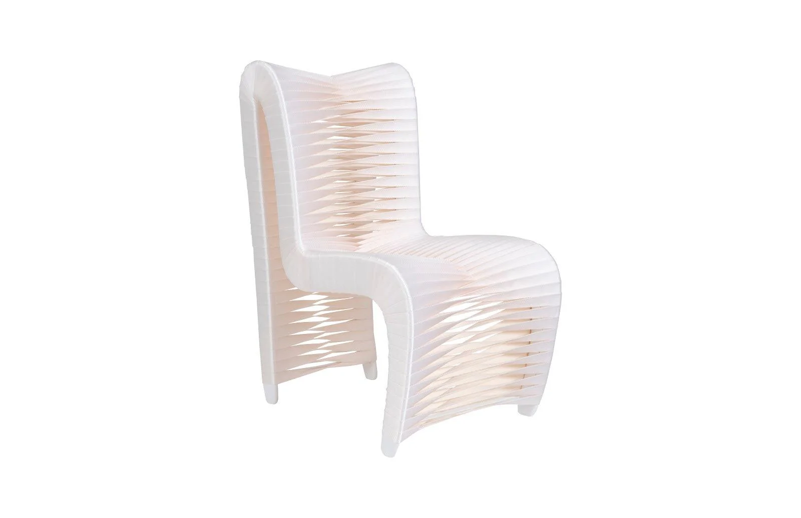 Seat Belt Dining Chair, High Back, White/Off-White - Frankwebs