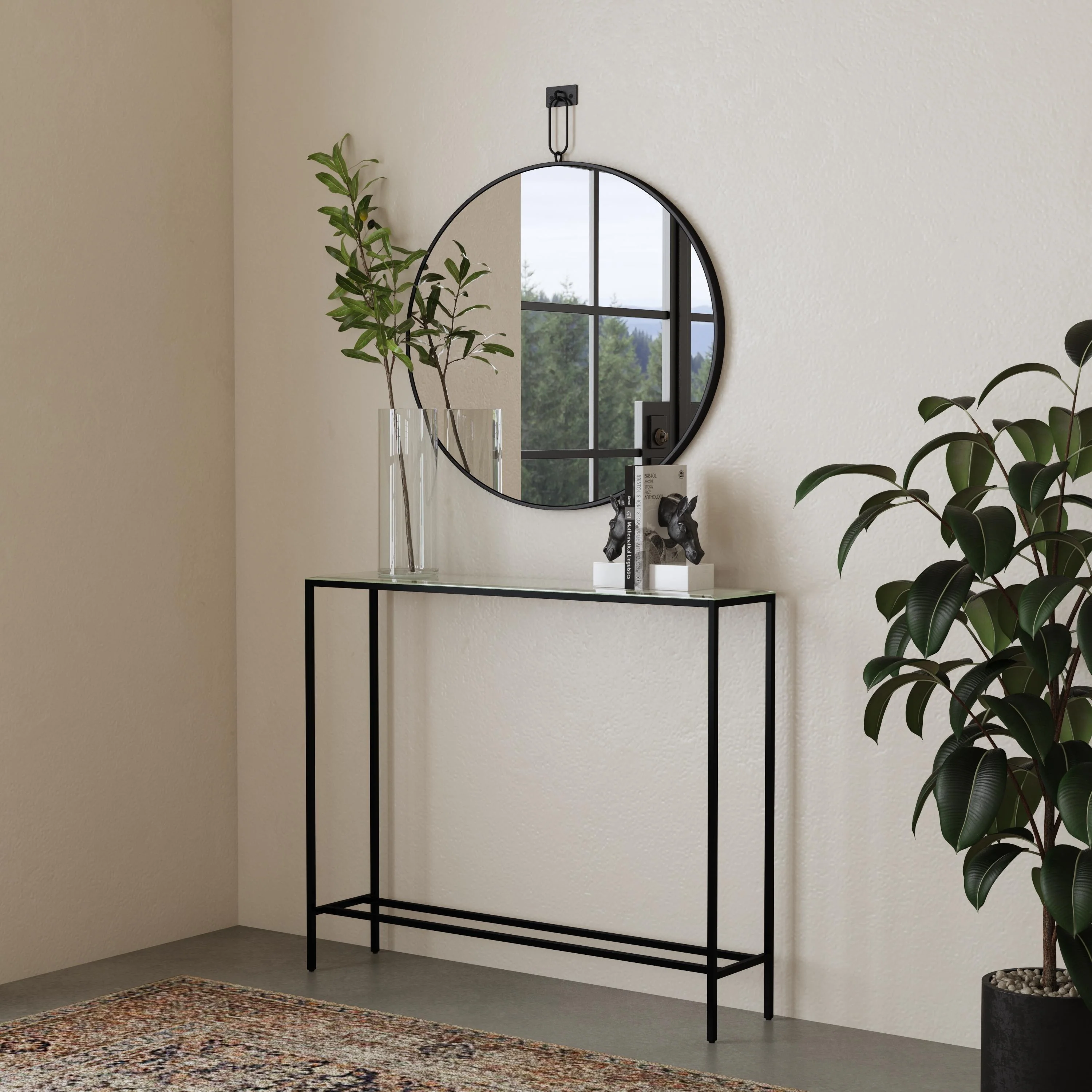 Darrin Mini Console Table - Black - Frankwebs