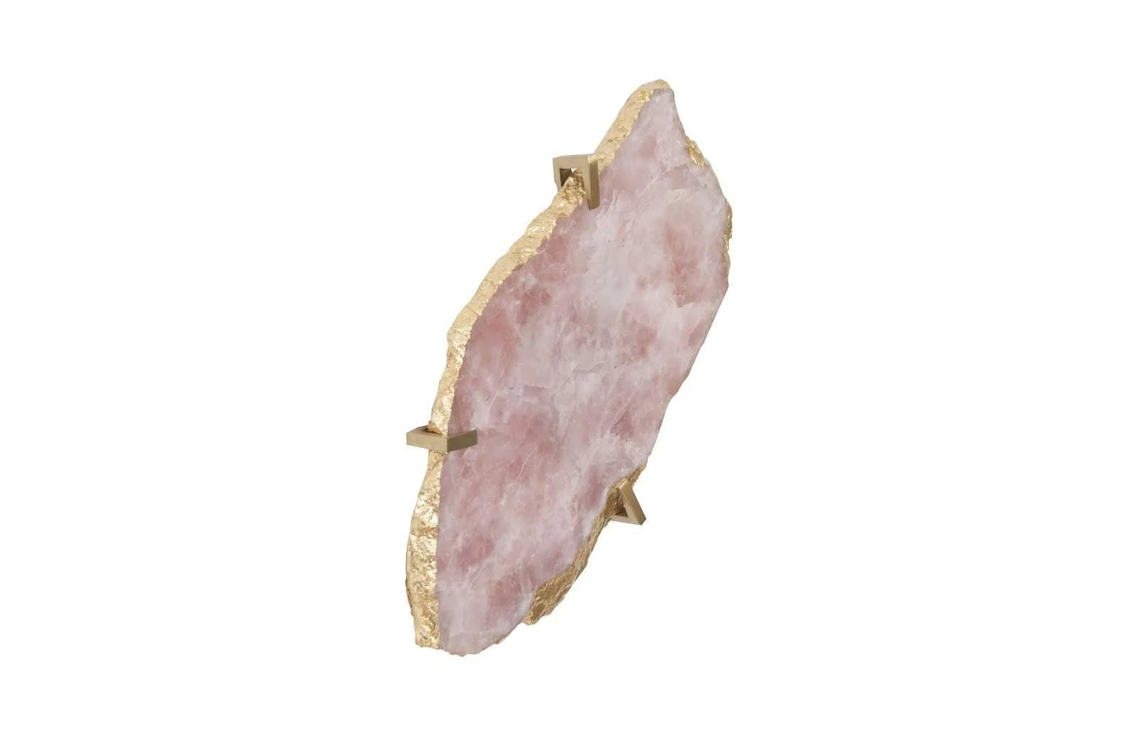 Gem Wall Tile in Brass Setting, Rose Quartz - Frankwebs