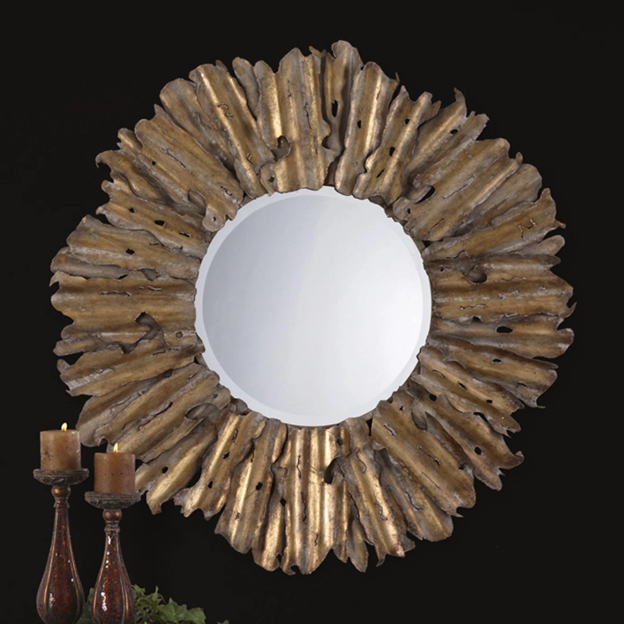 HEMANI ANTIQUE GOLD MIRROR - Frankwebs