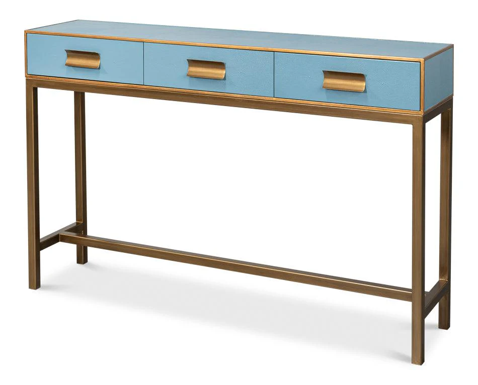 Gideon Shagreen Console - Chambray Blue - Frankwebs