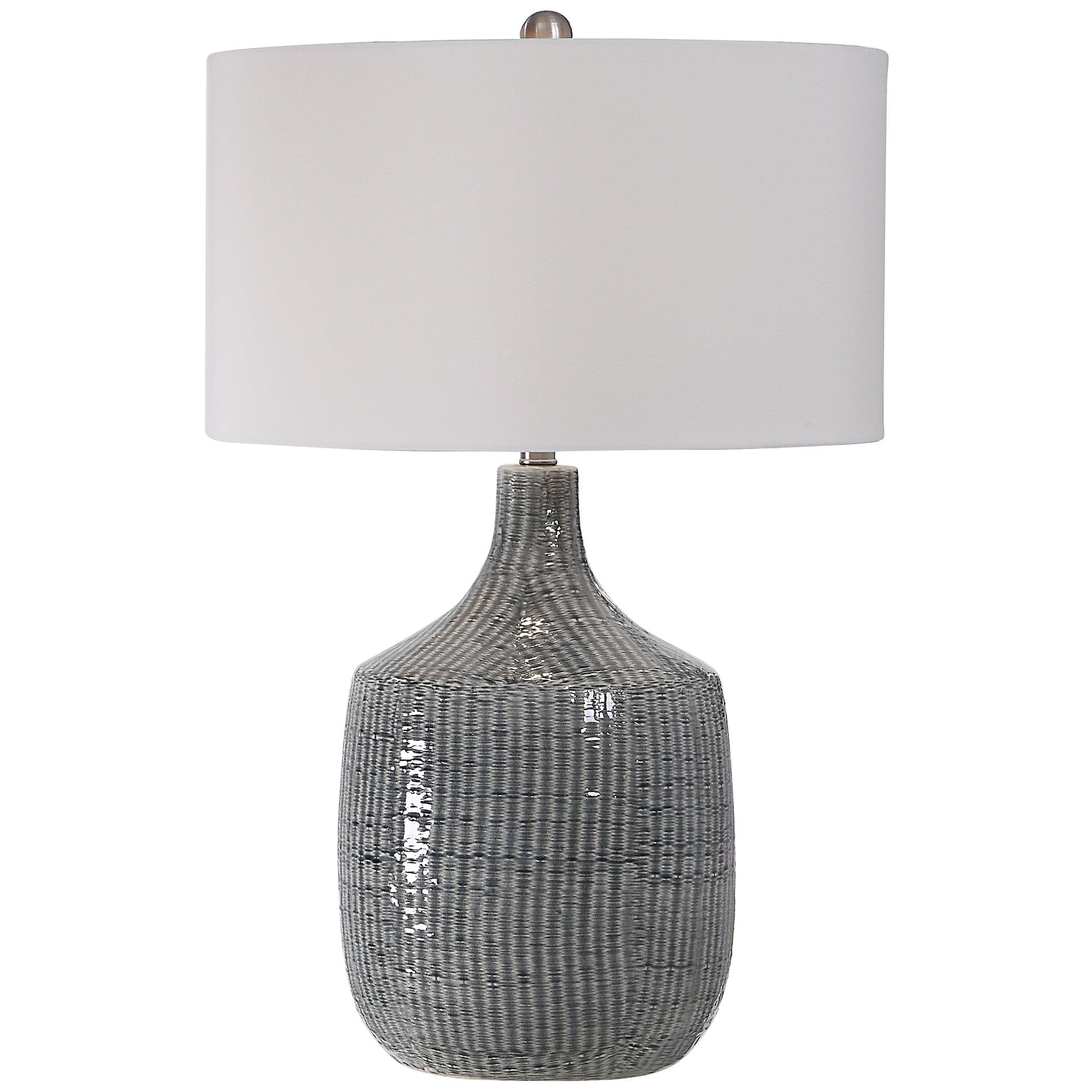 FELIPE DISTRESSED GRAY TABLE LAMP - Frankwebs
