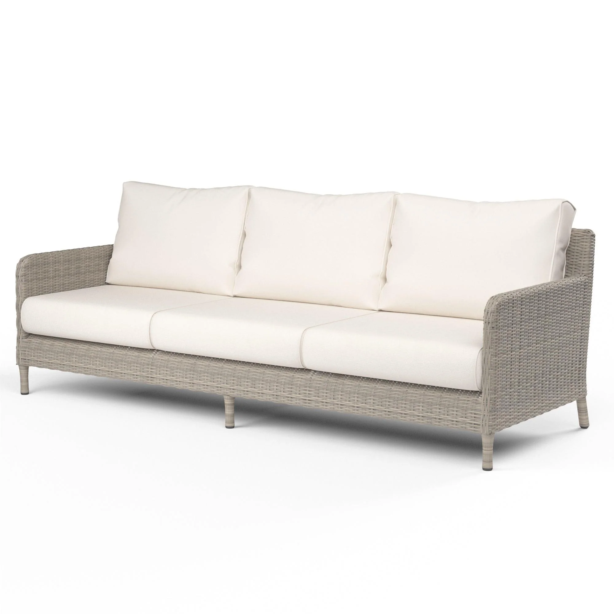 Manhattan Sofa in Linen Canvas w/ Self Welt - Frankwebs